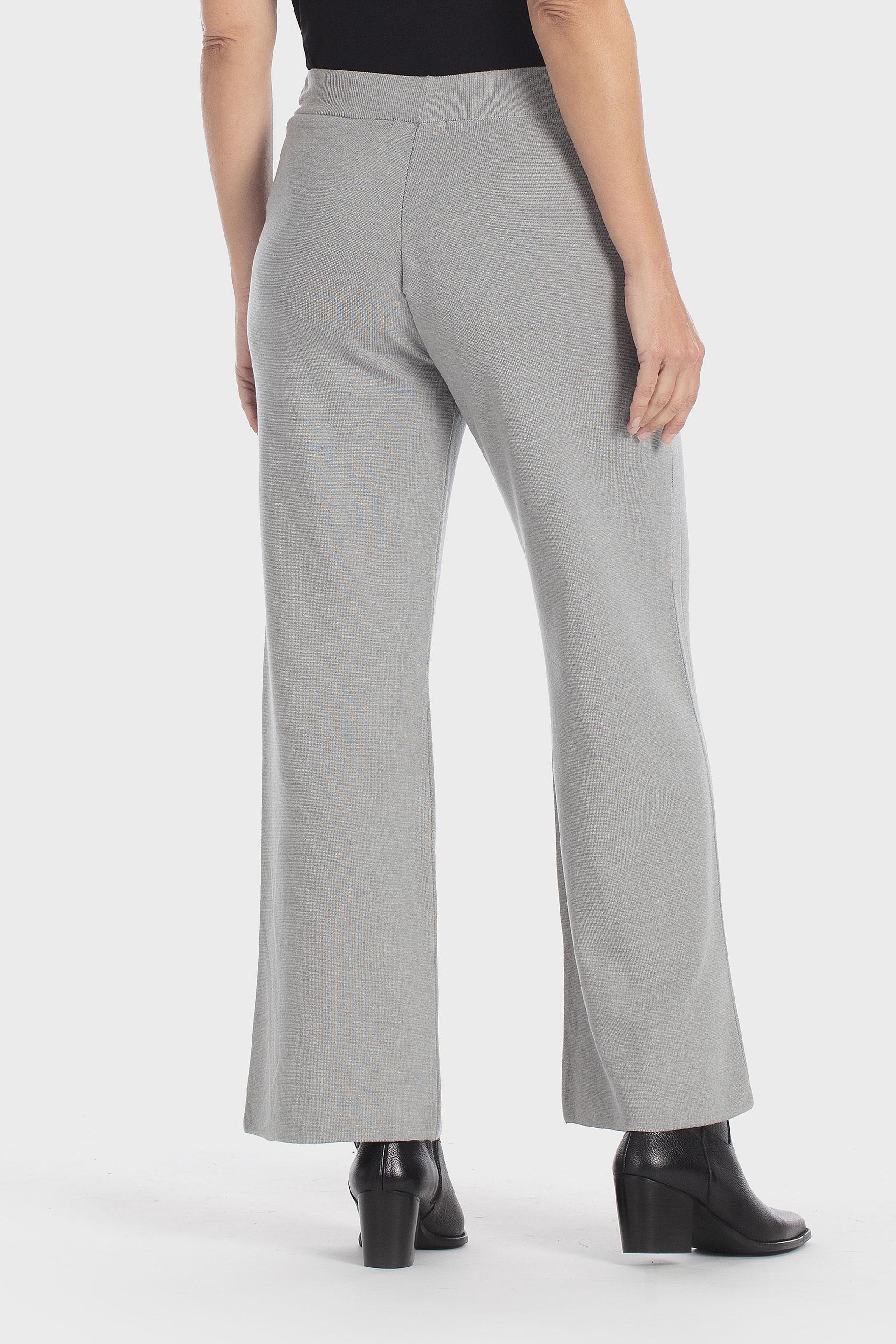 Knitted Tricot Trousers Grey, Grey Melange, large image number 3