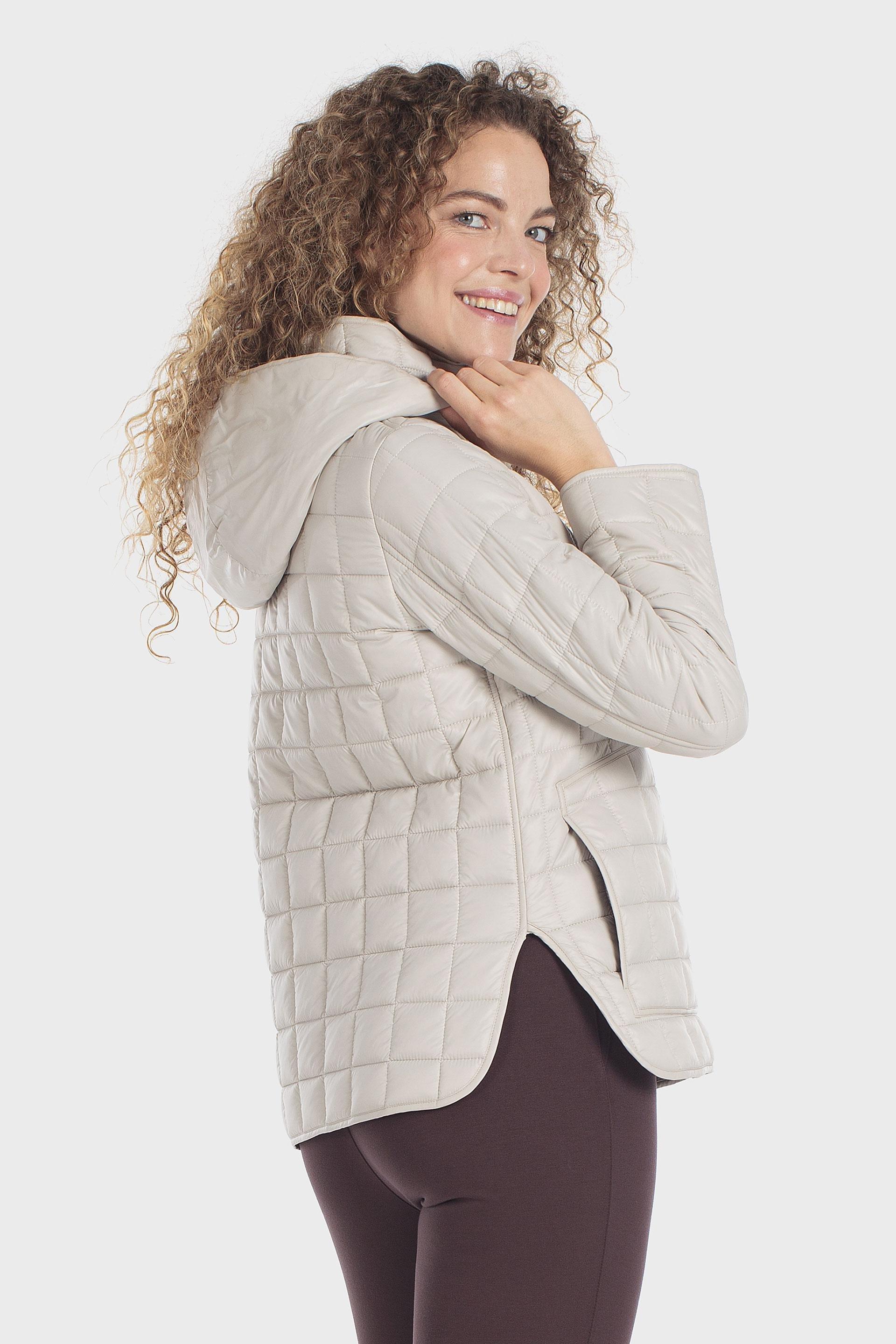 Padded Parka With Hood Beige, Beige, medium