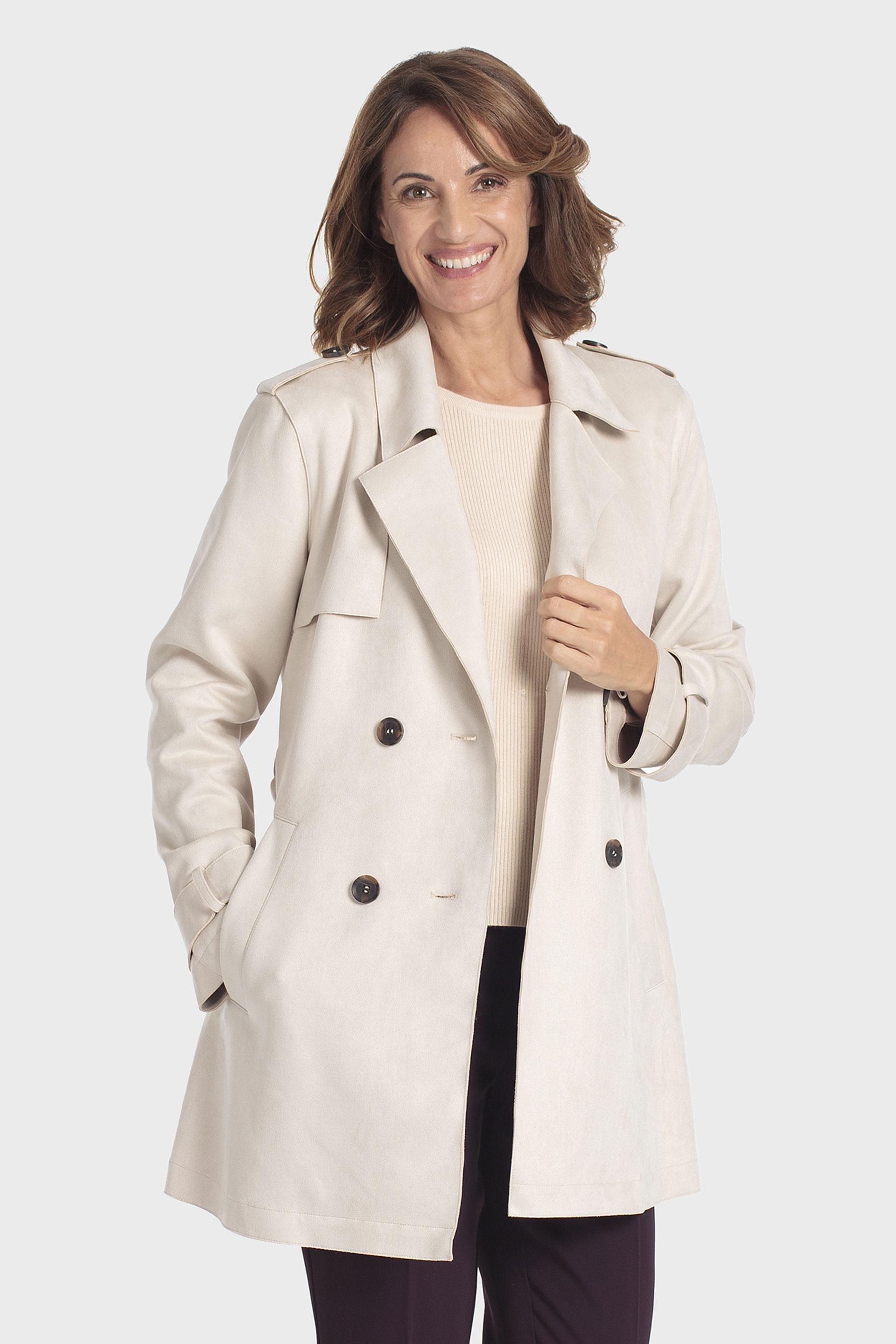 Belt-Loop Coat Beige, Beige, medium