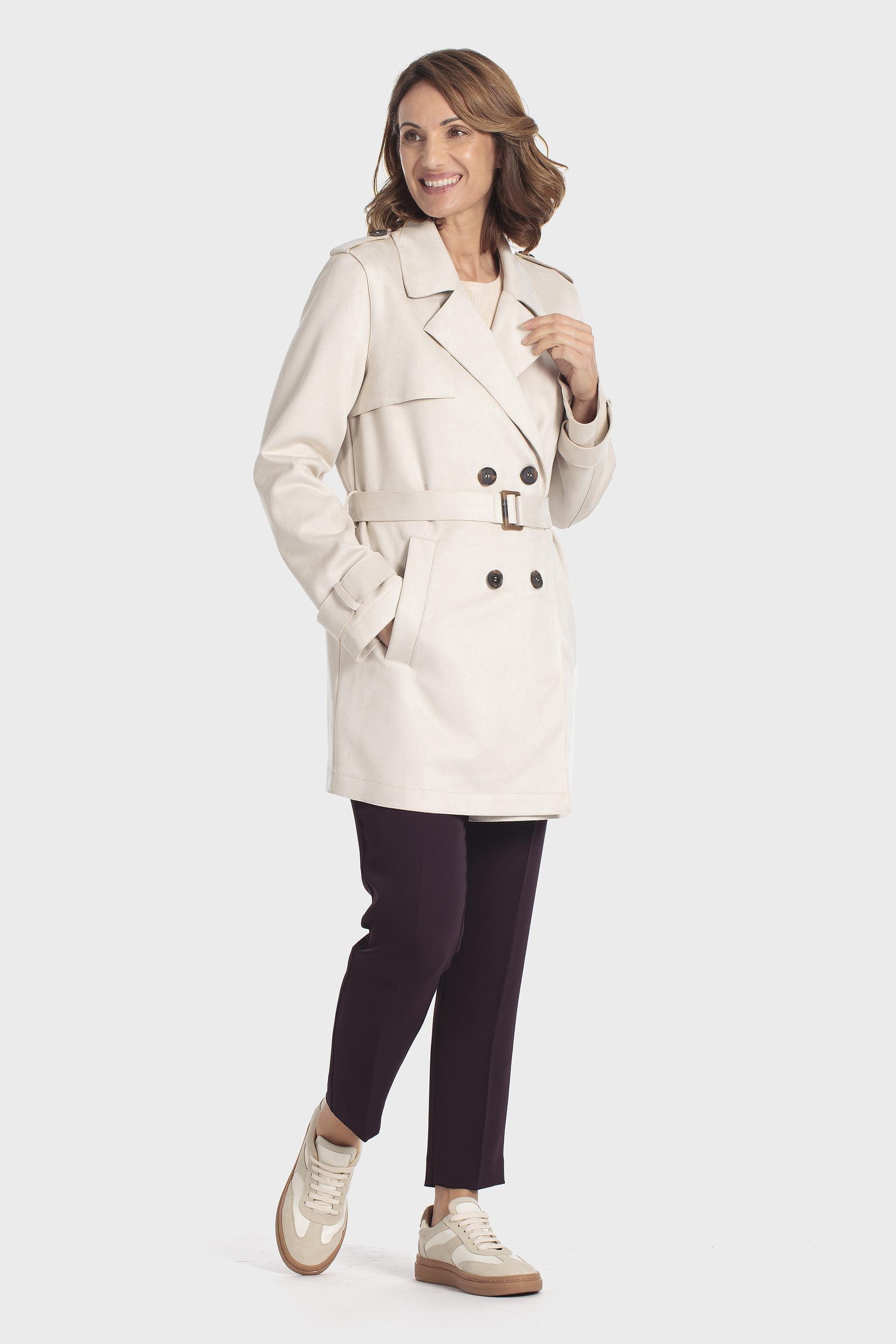 Belt-Loop Coat Beige, Beige, medium