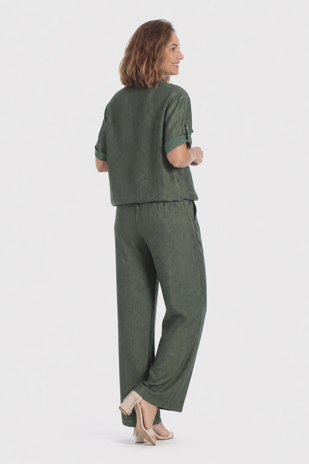 Drawstring Hem Overshirt Green, Green Forest, medium