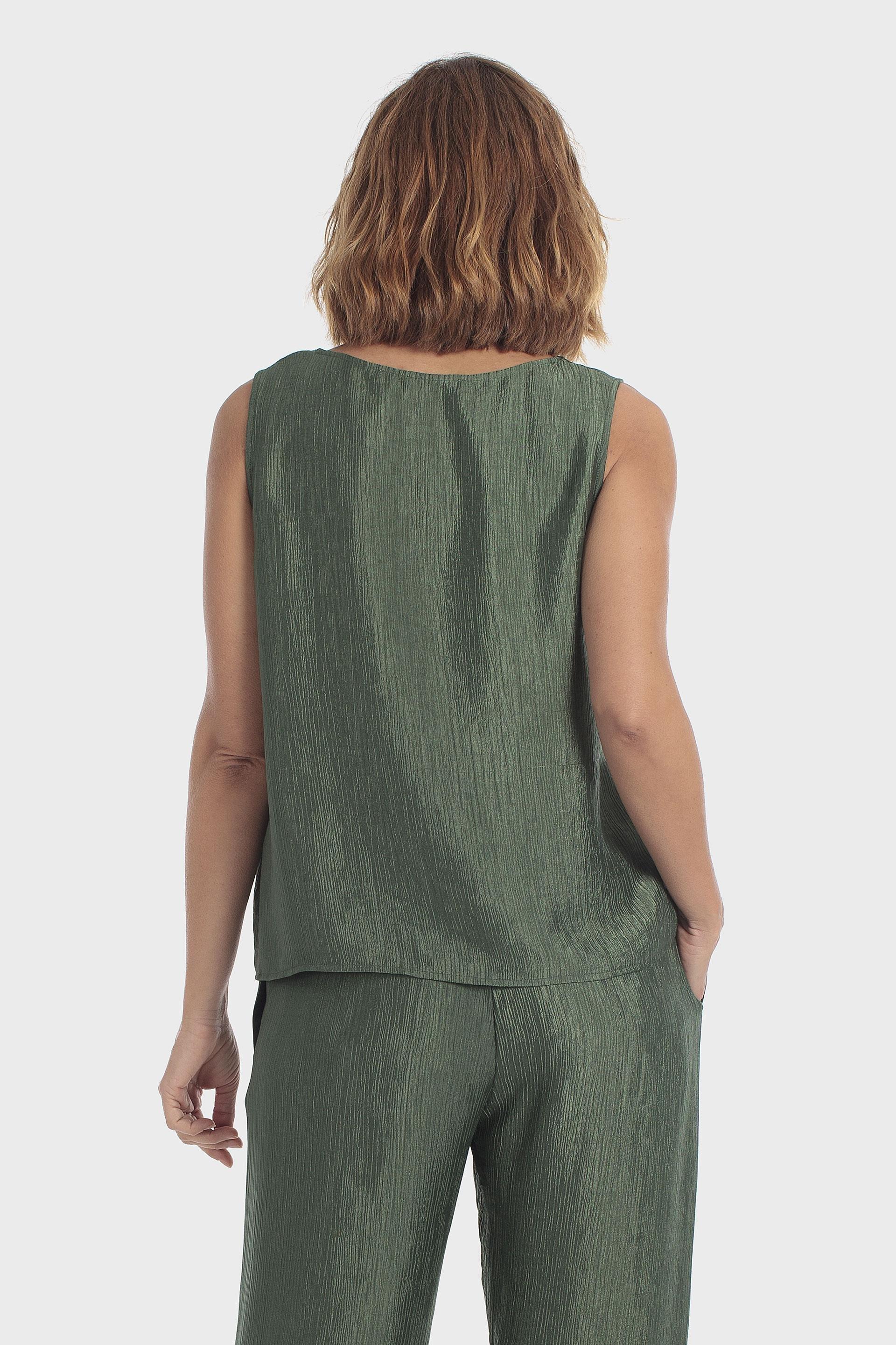 Round Neck Fantasy Top Green, Green Forest, large image number 4