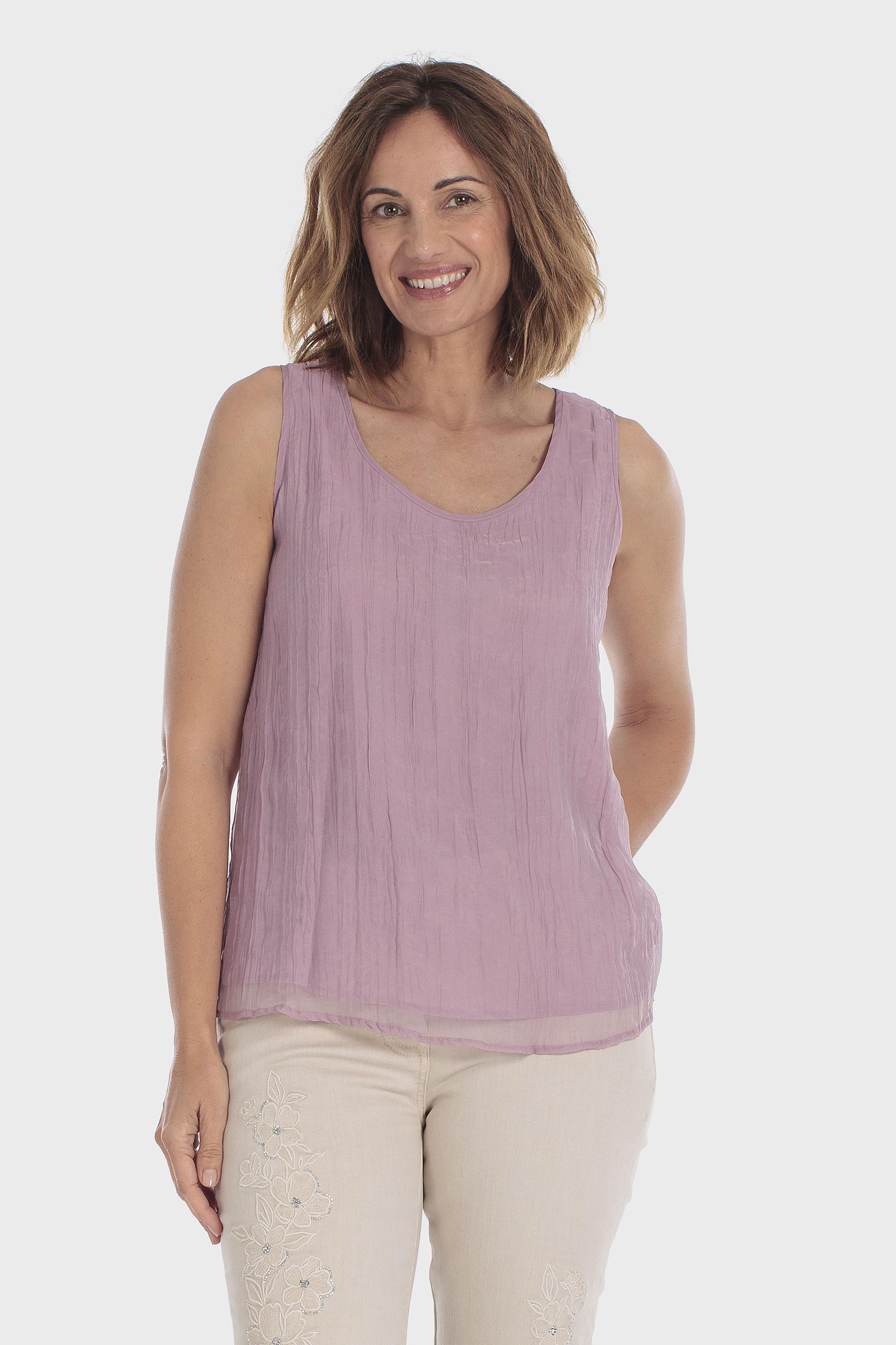 Lined Fantasy Top Purple, Pink Quartz, large image number 0