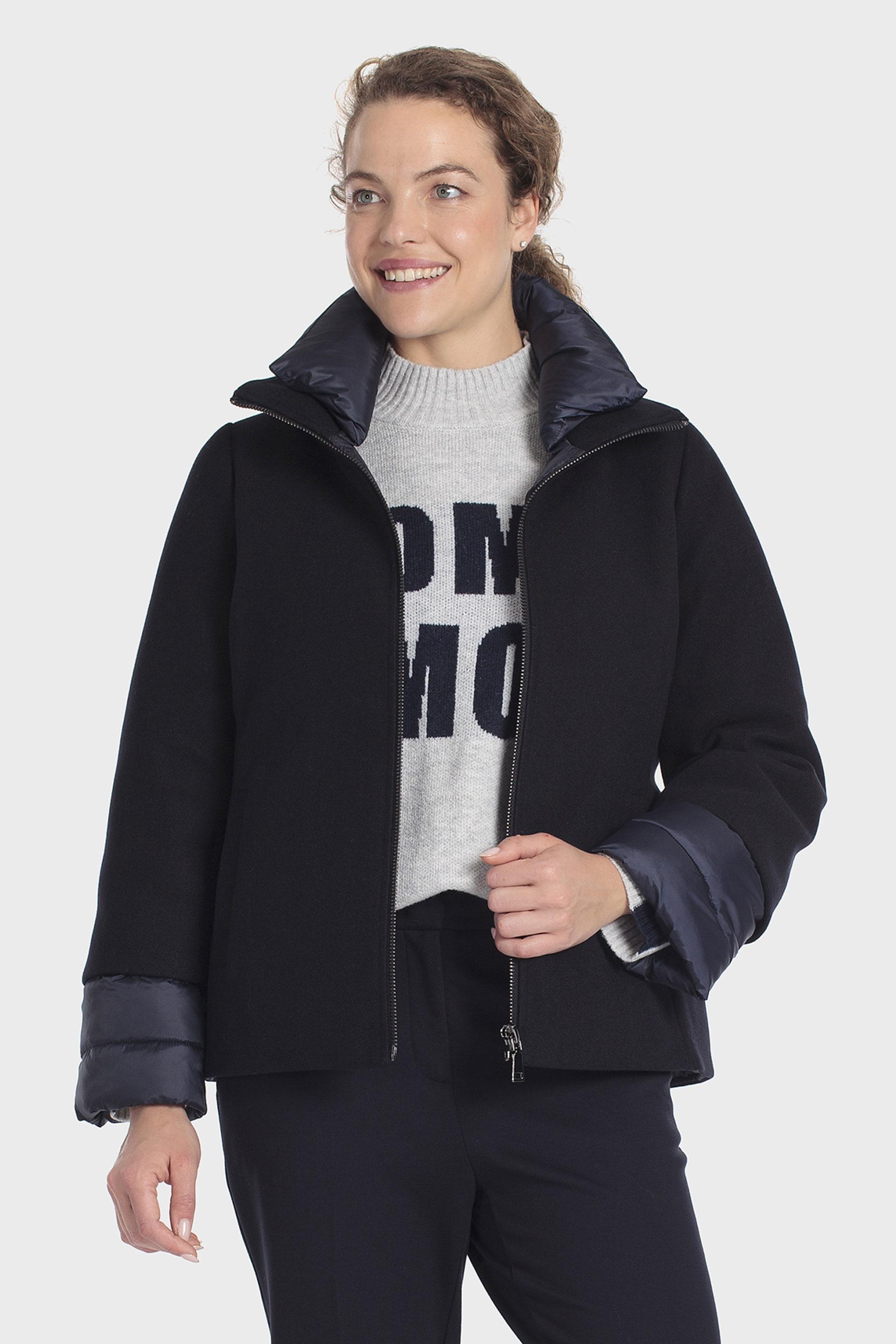 Fantasy three-quarter coat, WOMEN, Blue Navy, medium