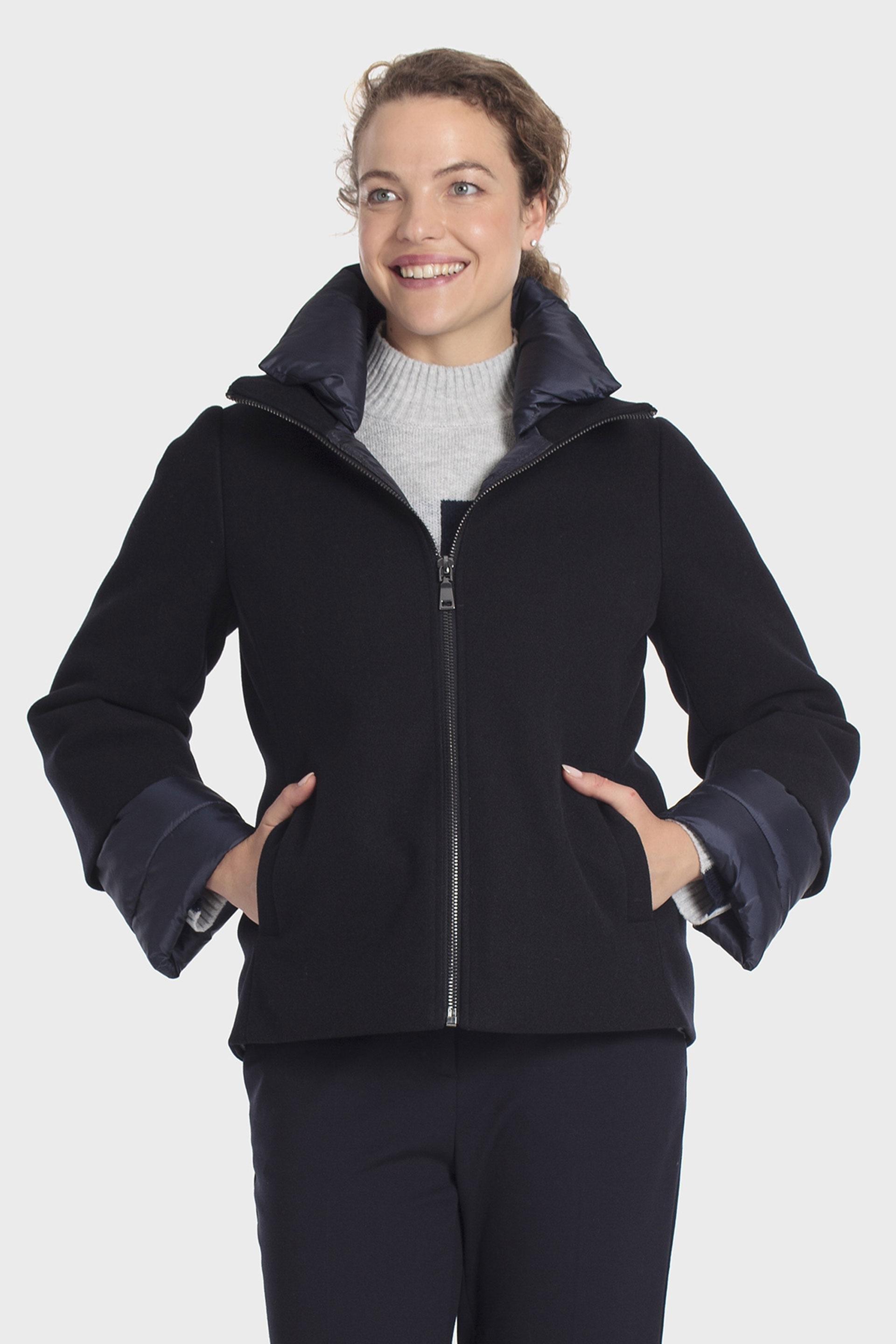 Fantasy three-quarter coat, WOMEN, Blue Navy, medium
