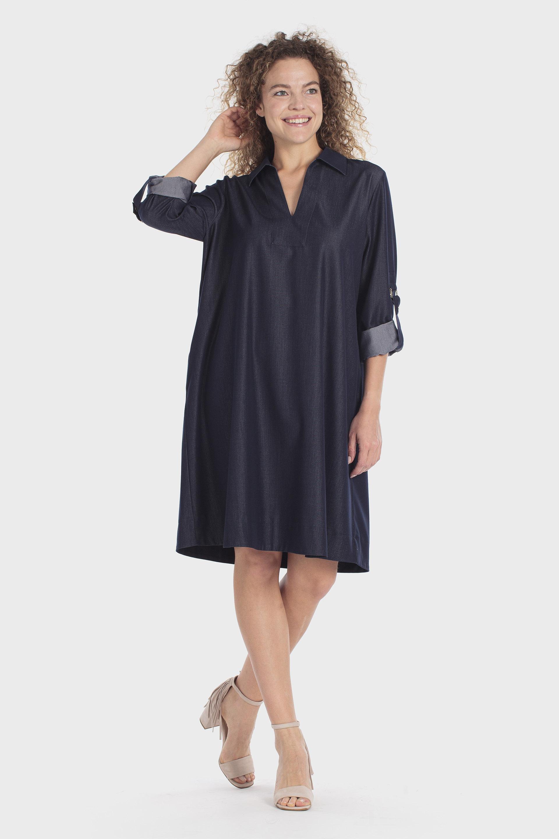 Blue Lyocell Dress, 3701_397, large image number 0