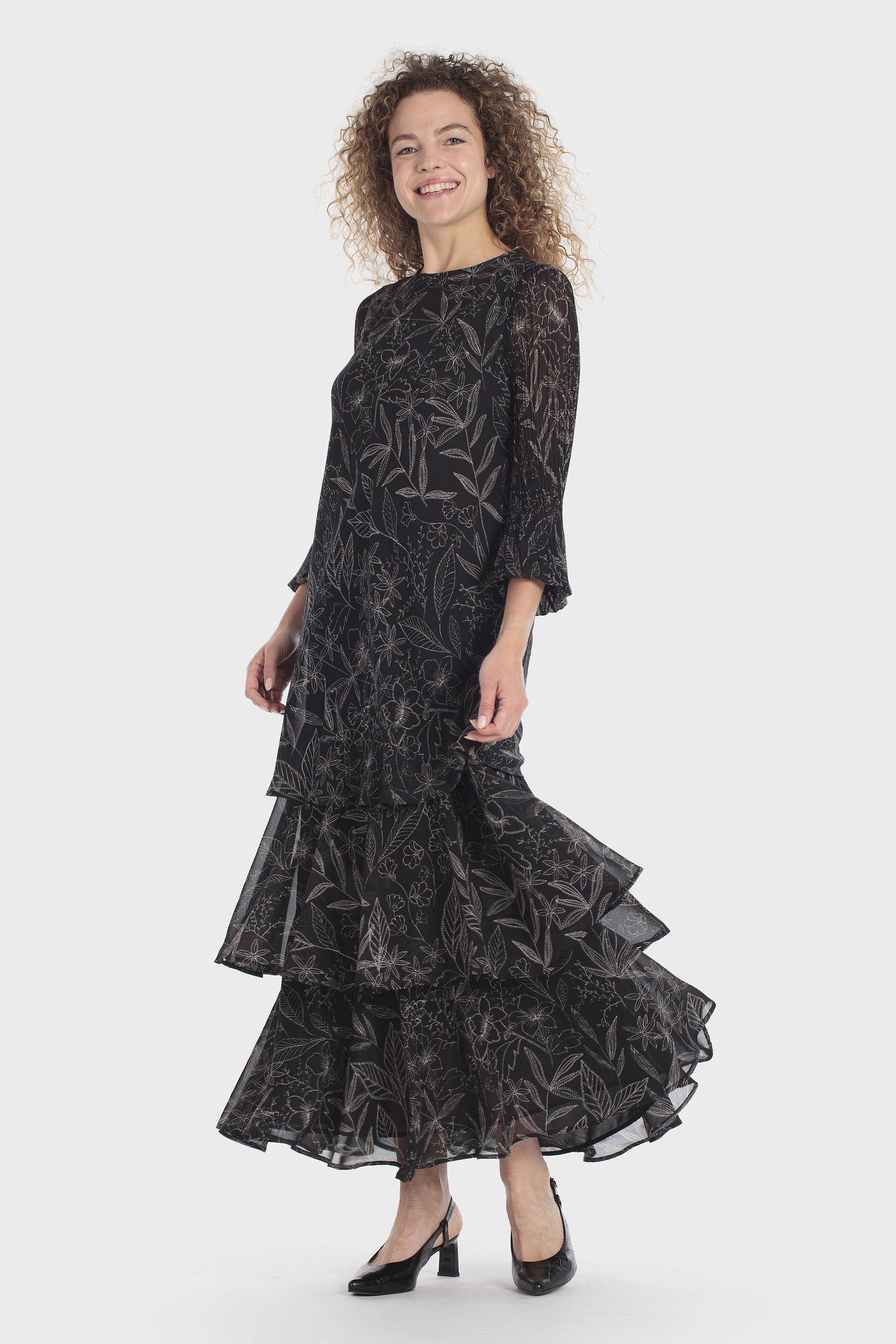 Floral Print Dress Multicolour, Black, medium