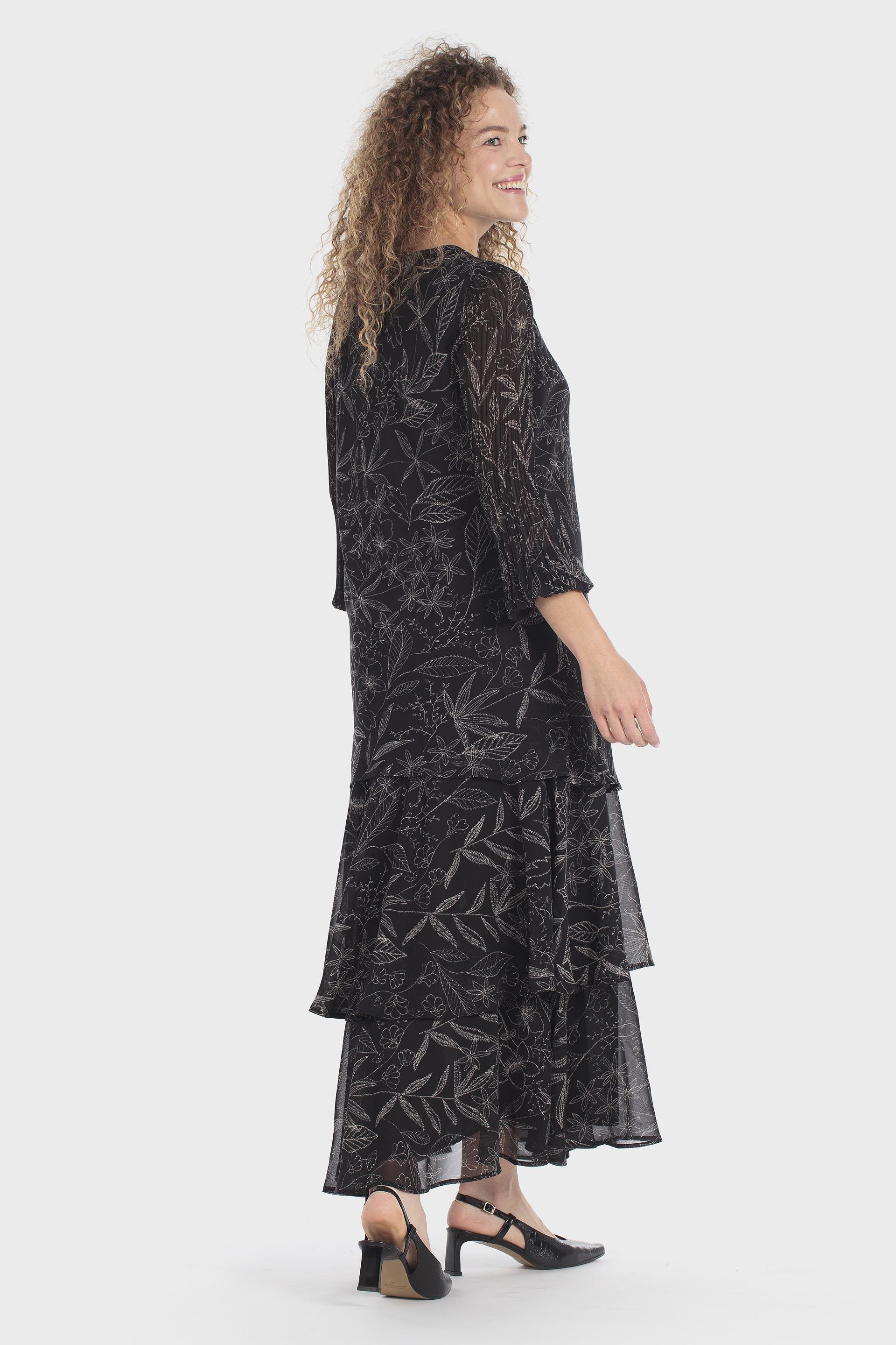 Floral Print Dress Multicolour, Black, large image number 1