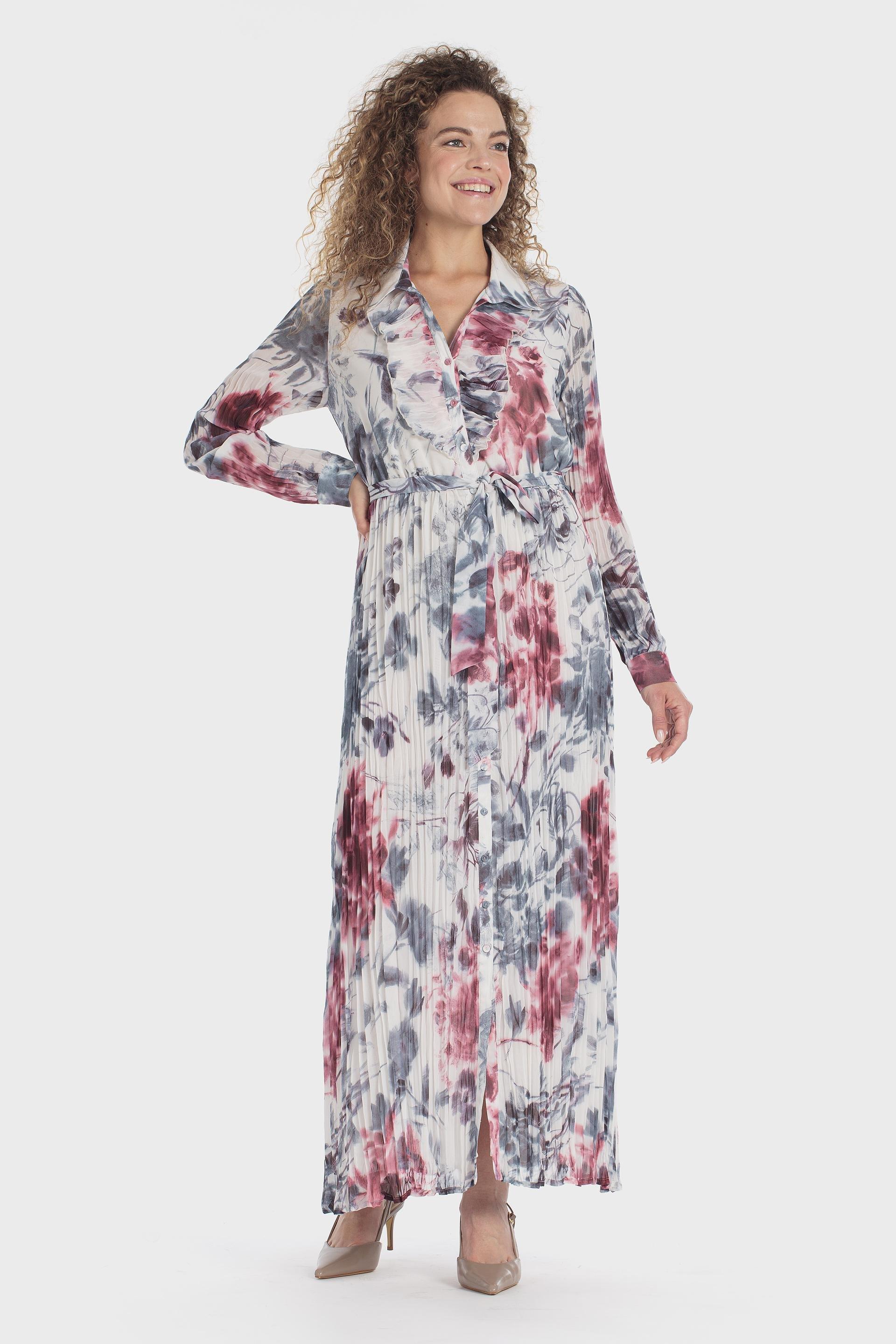 فستان طويل بطبعة متعددة الألوان, Red Druby, medium