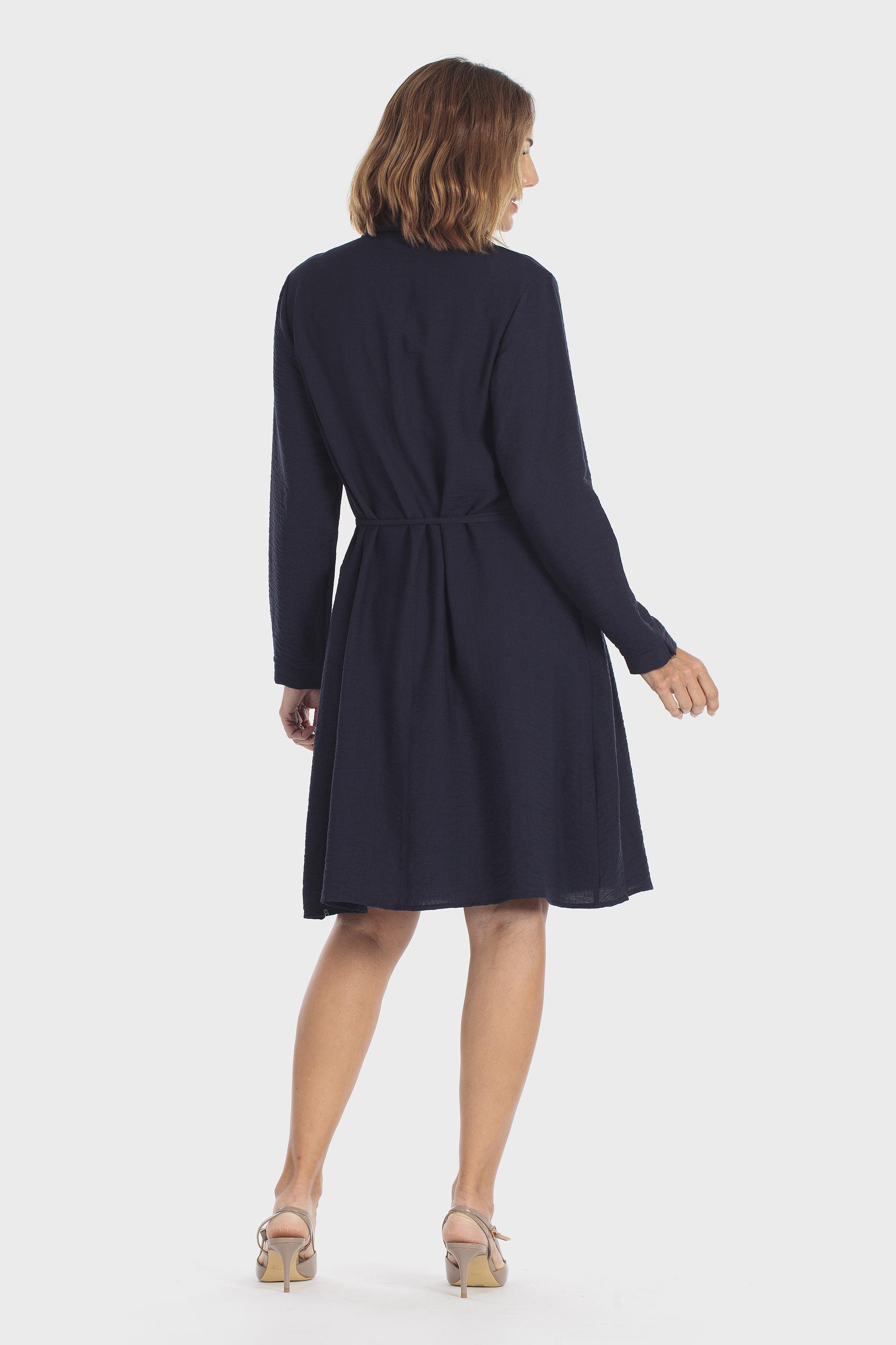 Blue Shirt Dress, Blue Navy, large image number 1