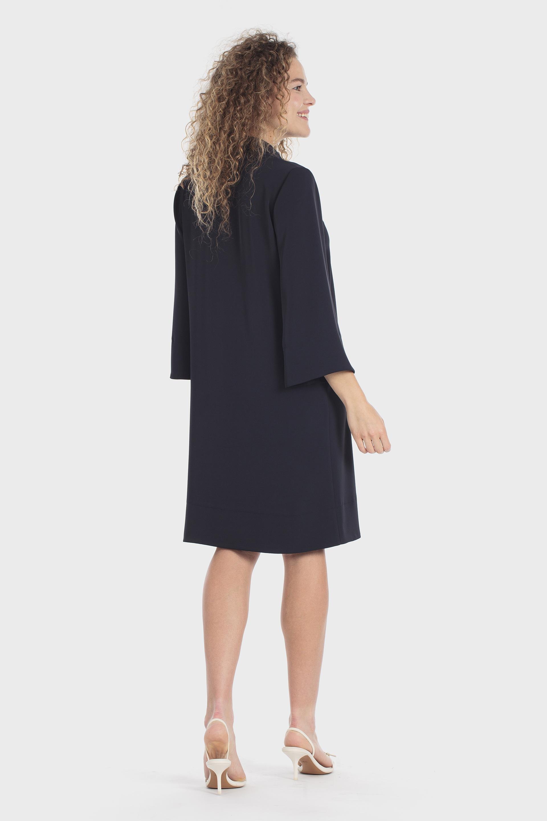 Three Quarter Sleeve Shift Dress Navy, Blue Navy, large image number 1