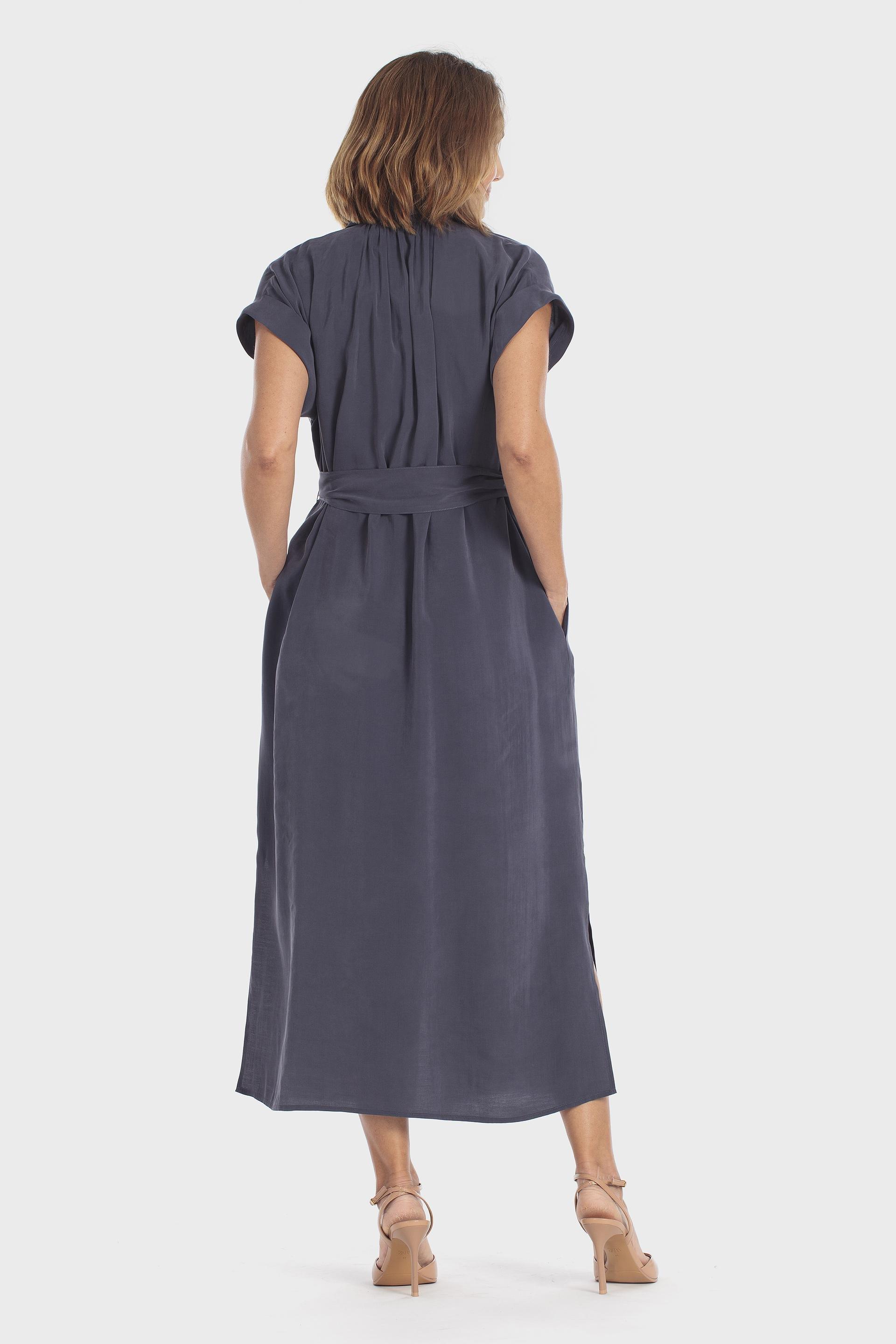 Belted Shirt Dress Blue, Blue Cramberry, medium