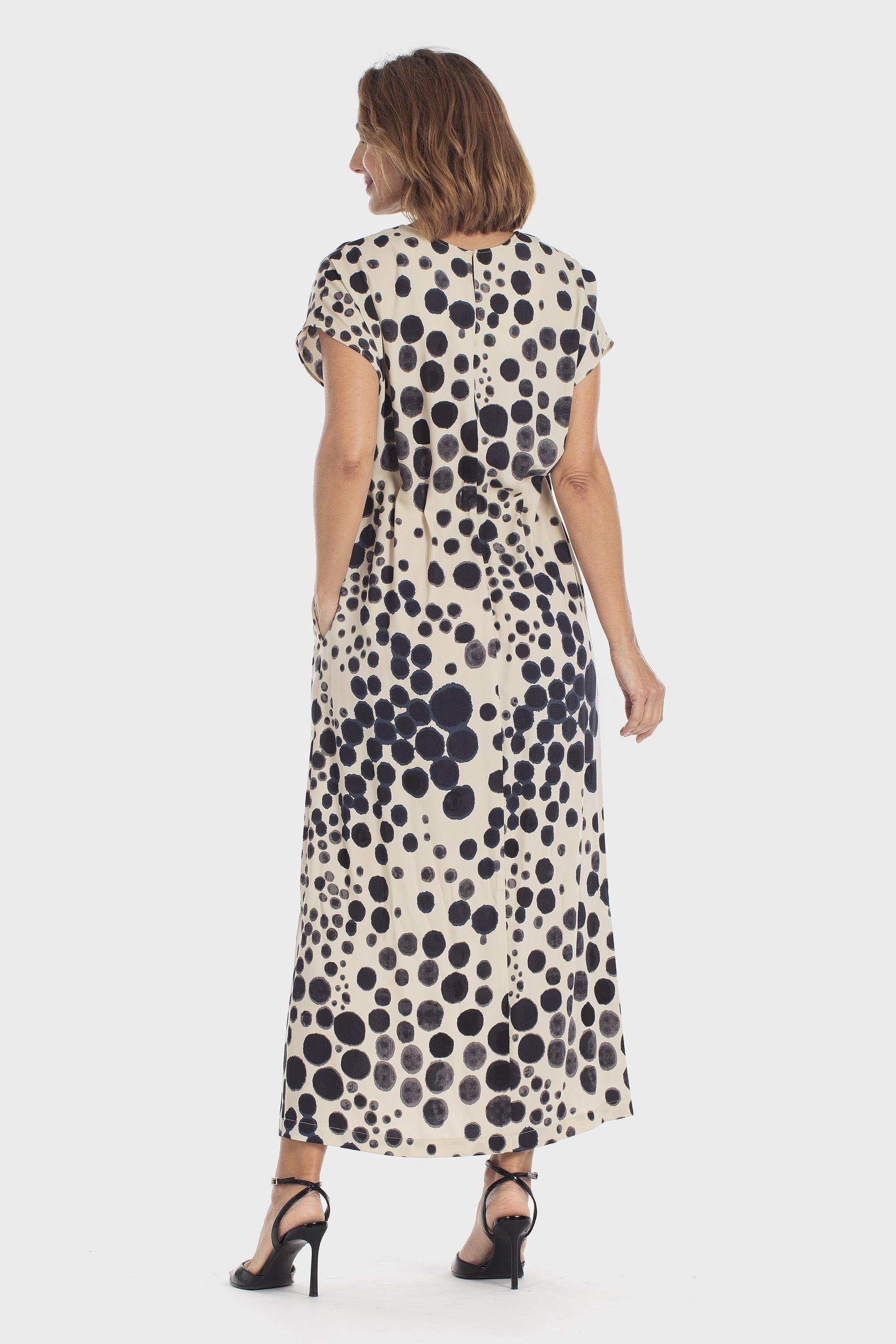 Multicolour Polka Dot Dress, Beige, large image number 1