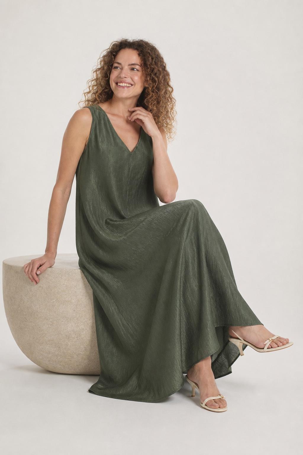 Sleeveless Dress Green, Green Forest, medium