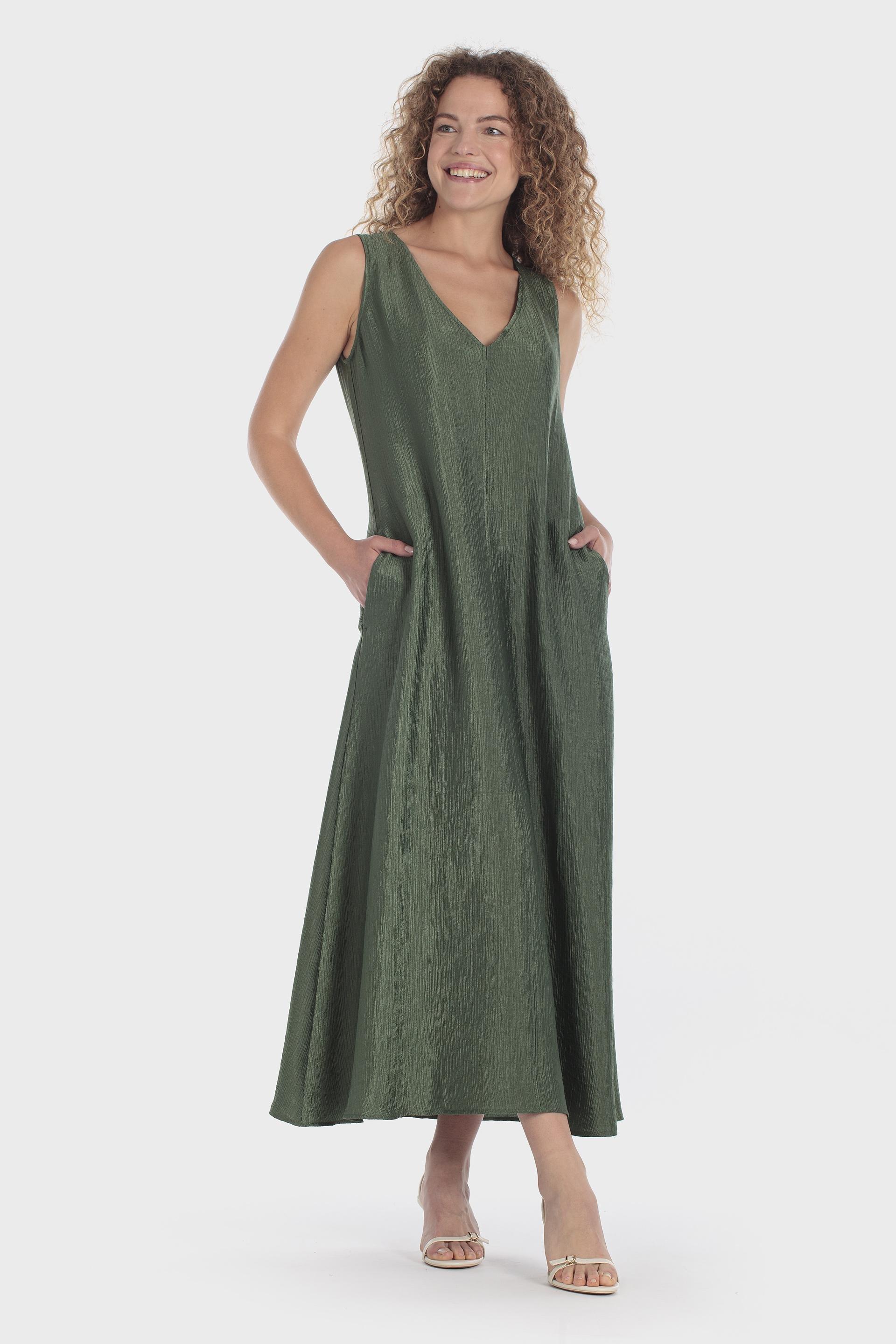 Fantasy Detail Sleeveless Dress Green, Green Forest, medium