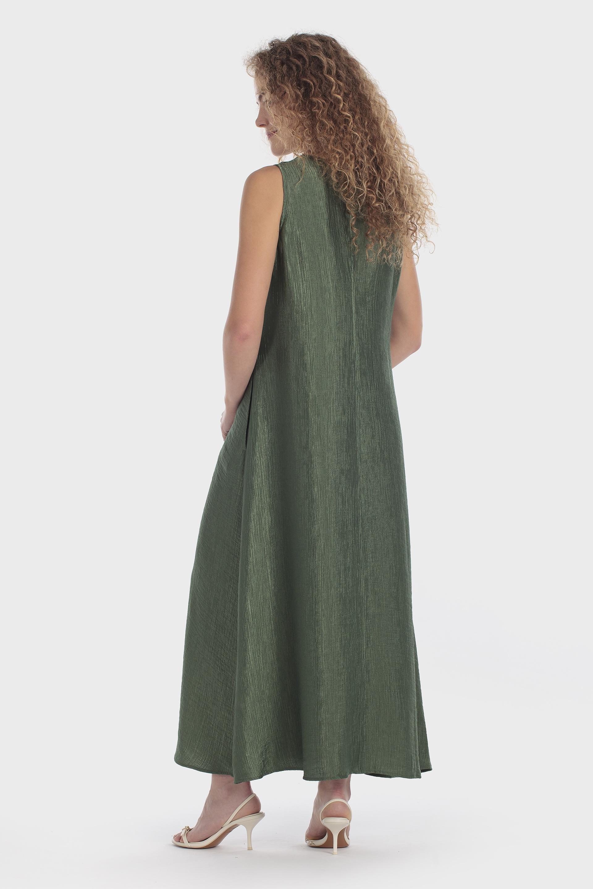 Fantasy Detail Sleeveless Dress Green, Green Forest, medium