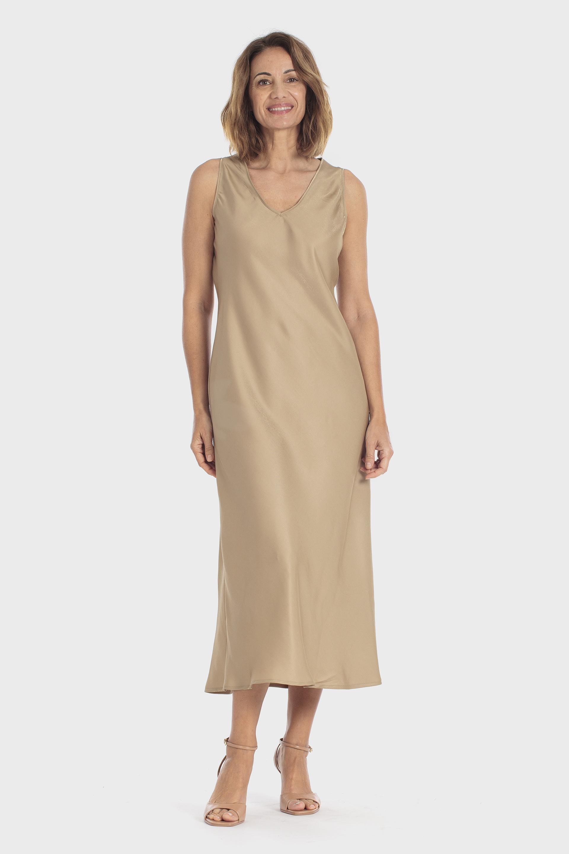 Fantasy Sleeveless Dress Gold, Metal Golden, medium