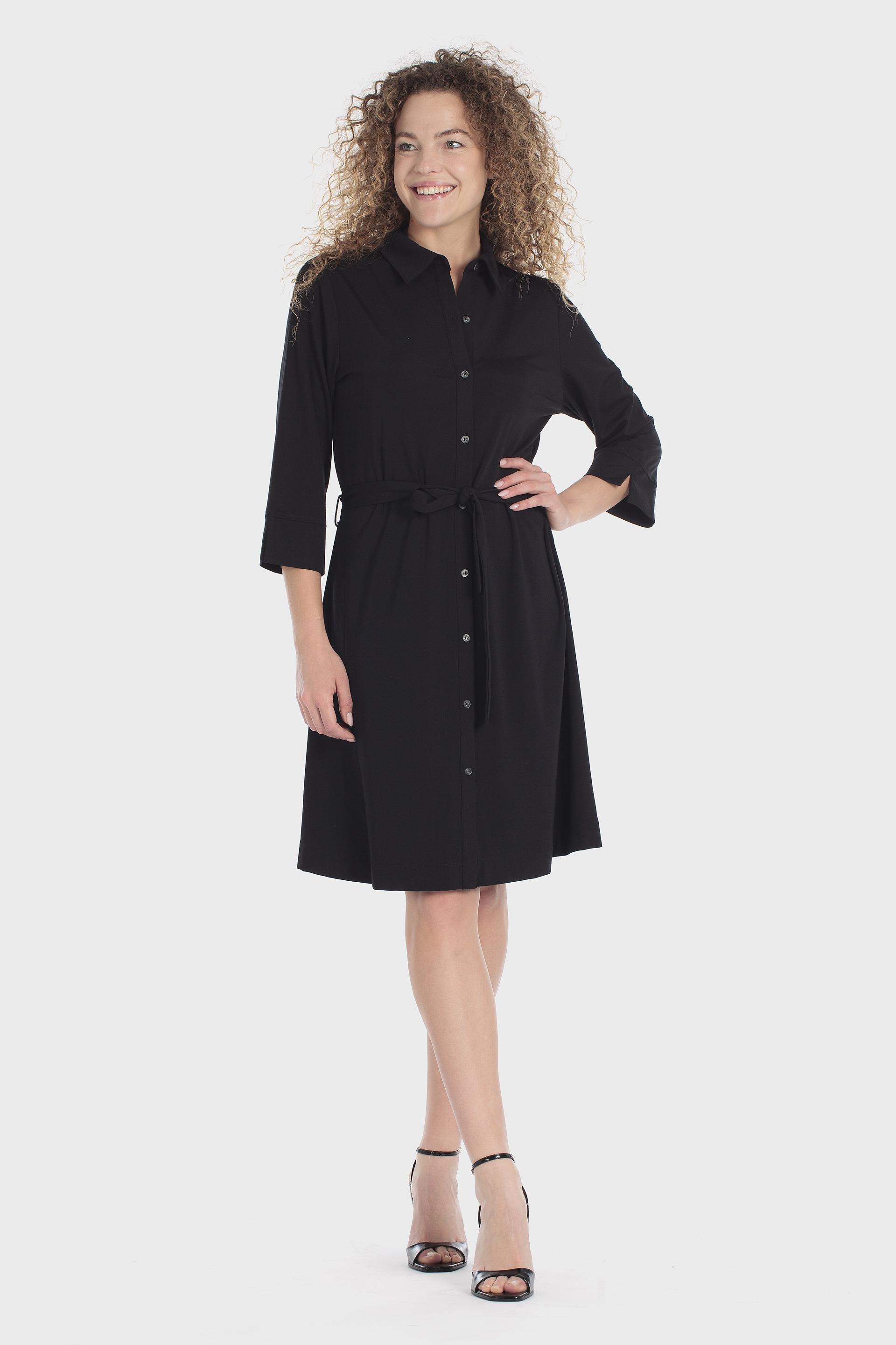فستان قميص أسود, Black, medium