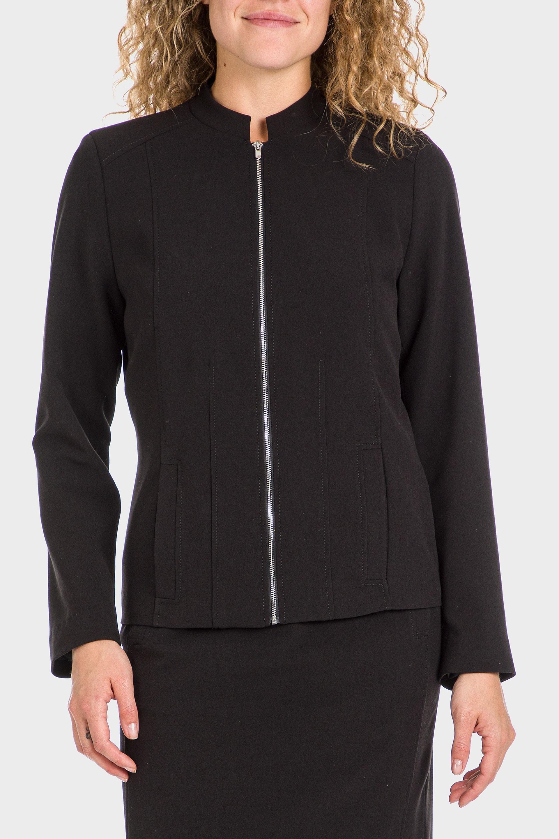 Navy Crepe Blazer, , large image number 1