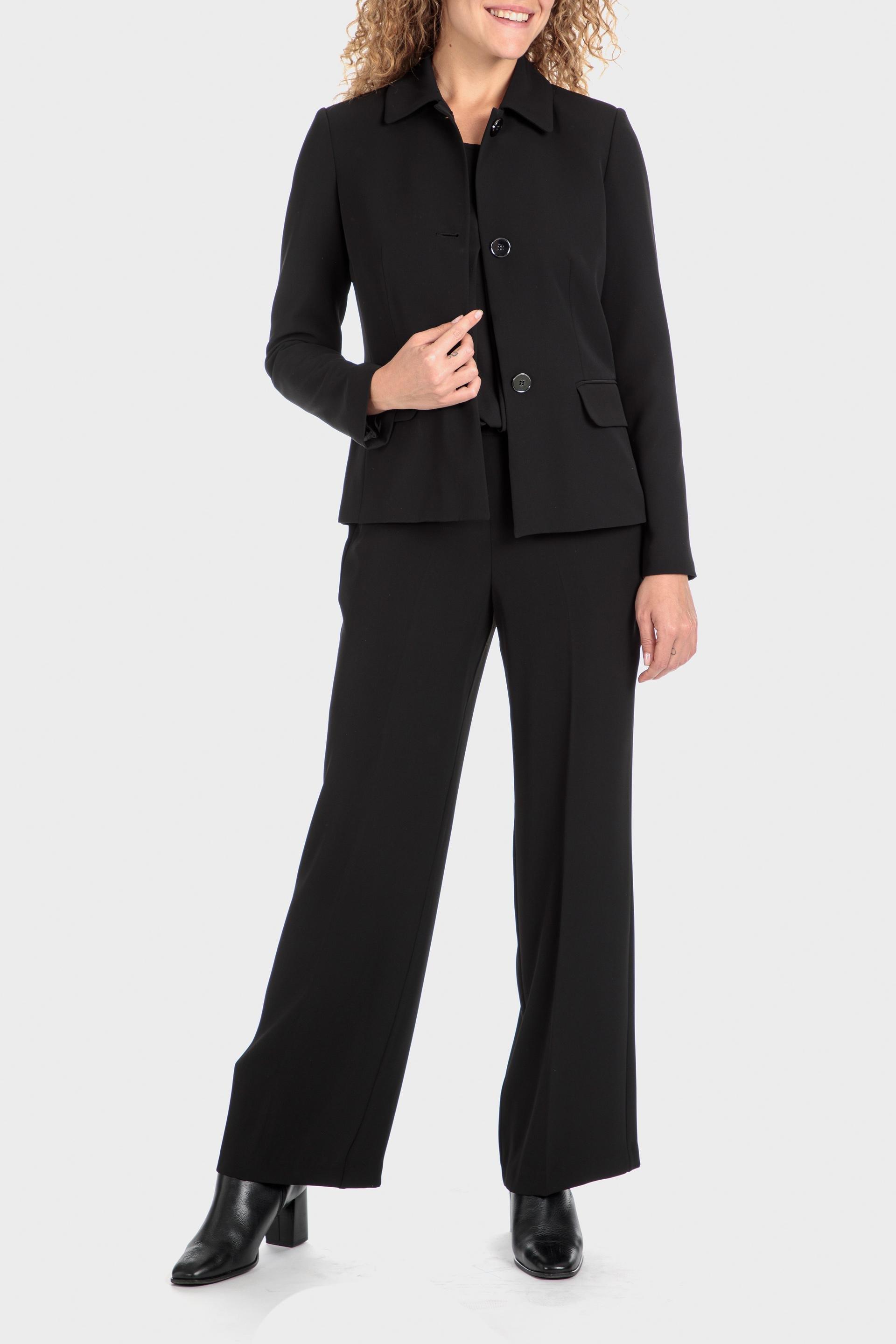 Black Crepe Blazer, , large image number 0