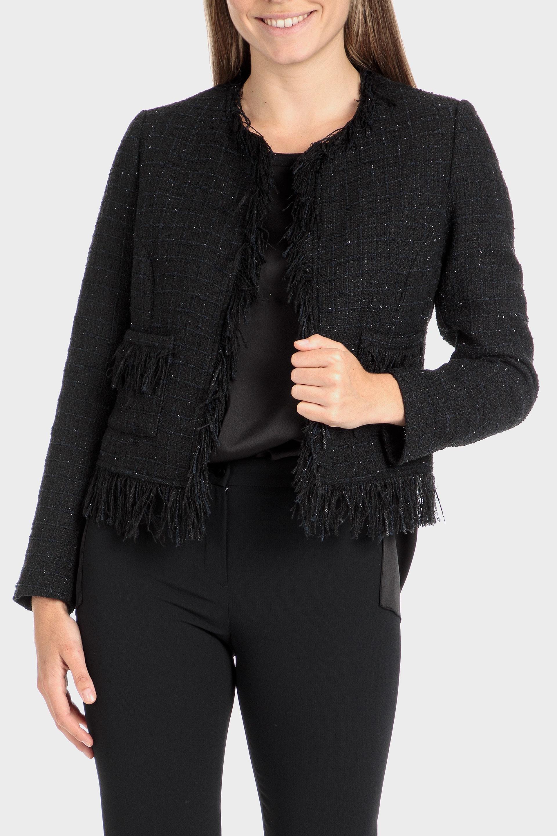 Black Fringes Jacket, , large image number 1