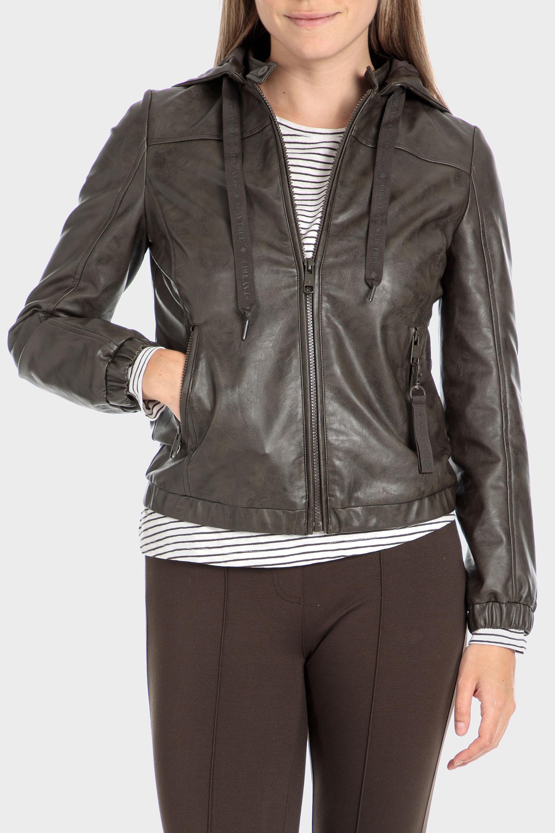 Brown Leather Jacket, , large image number 1