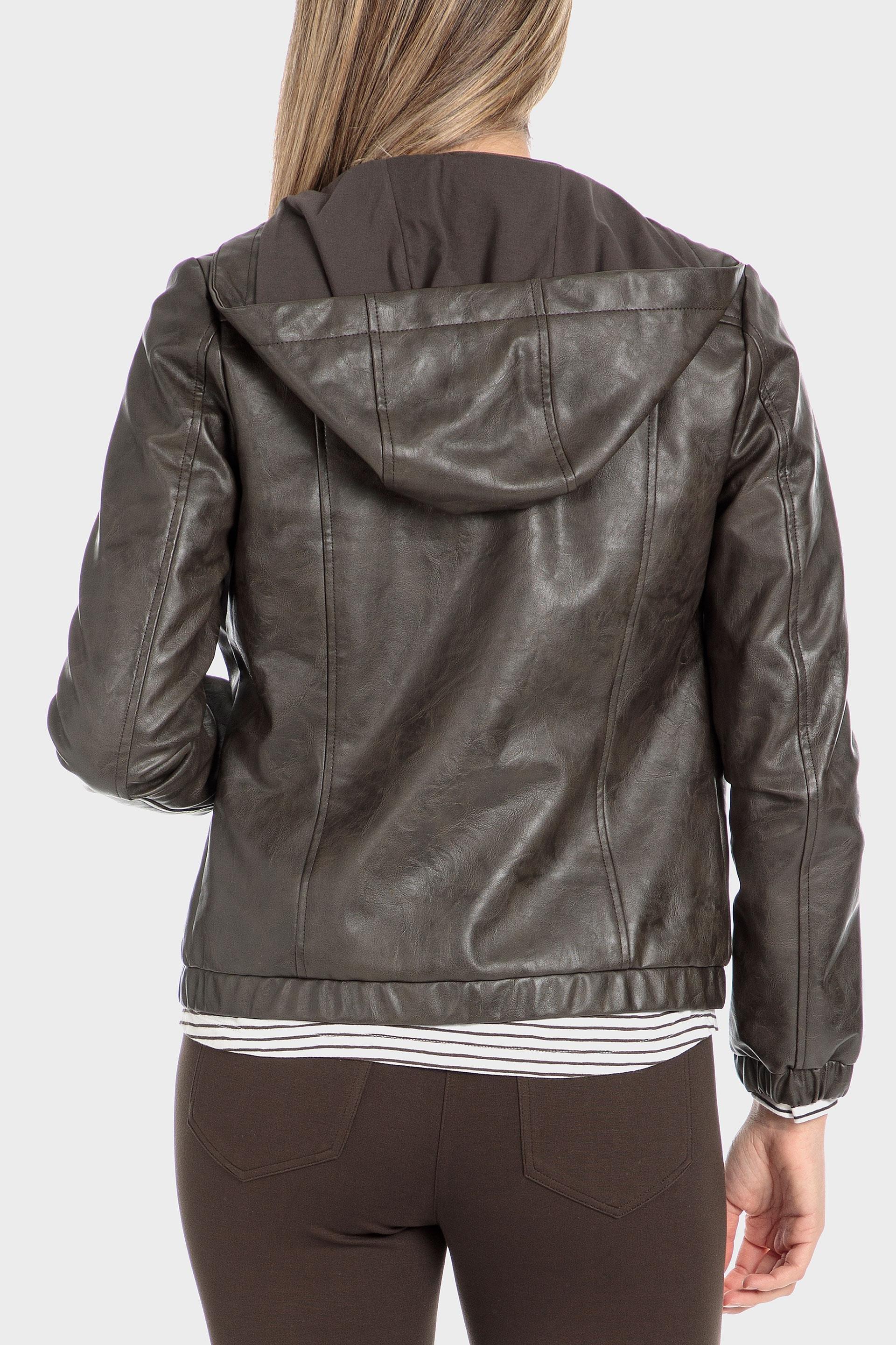 Brown Leather Jacket, , large image number 3
