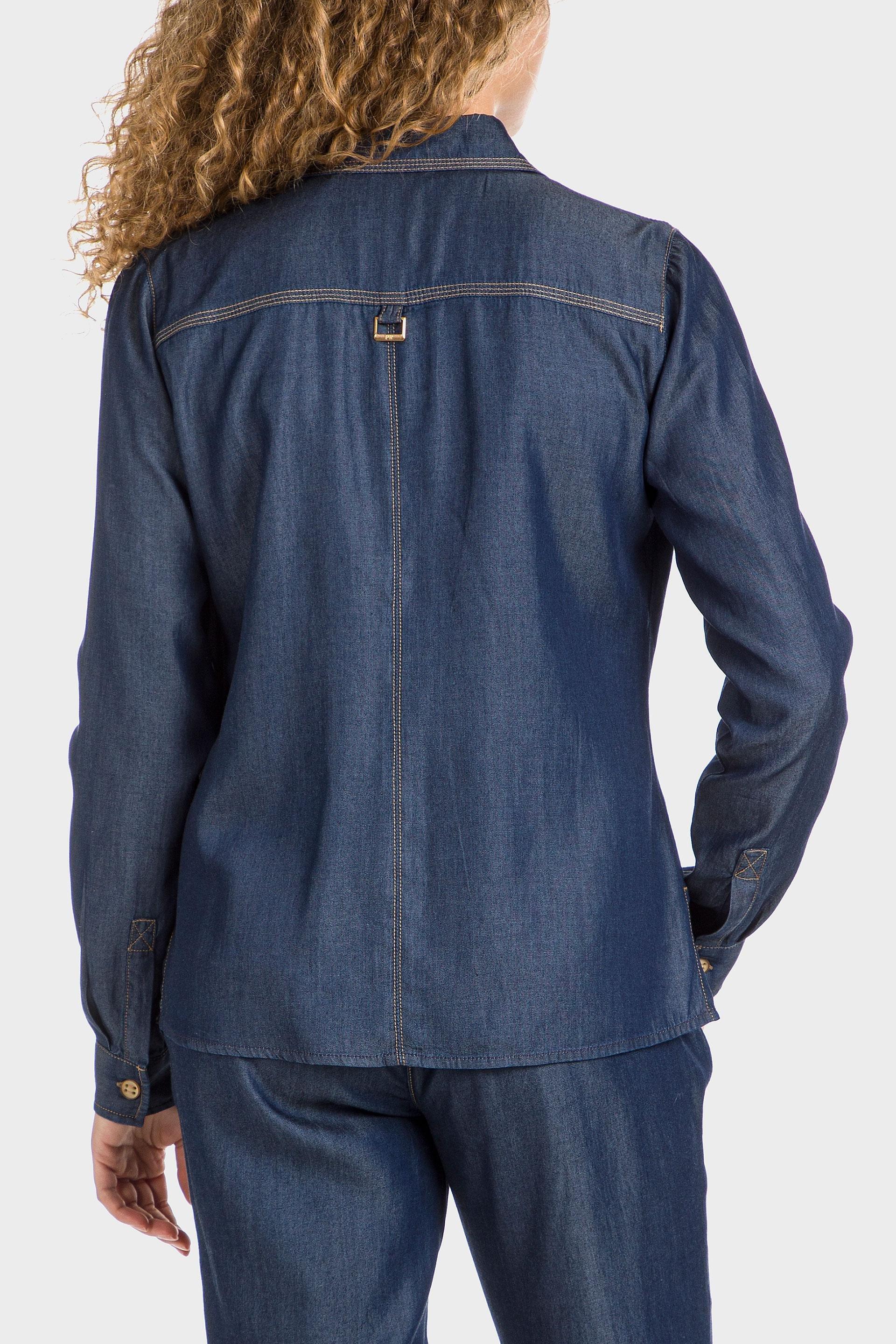 Blue Lyocell Shirt, , large image number 2