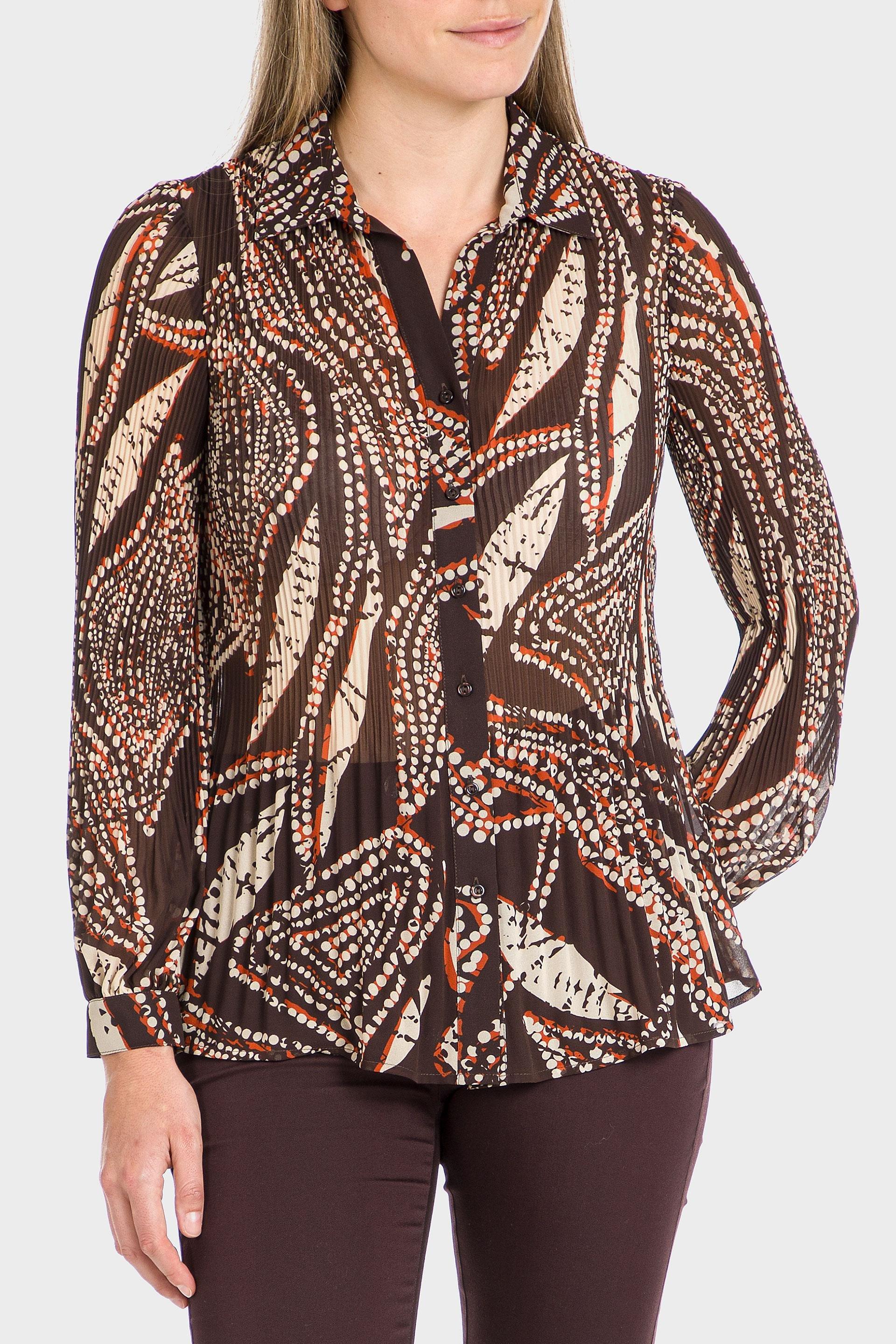 Brown Patterned Shirt, , large image number 1