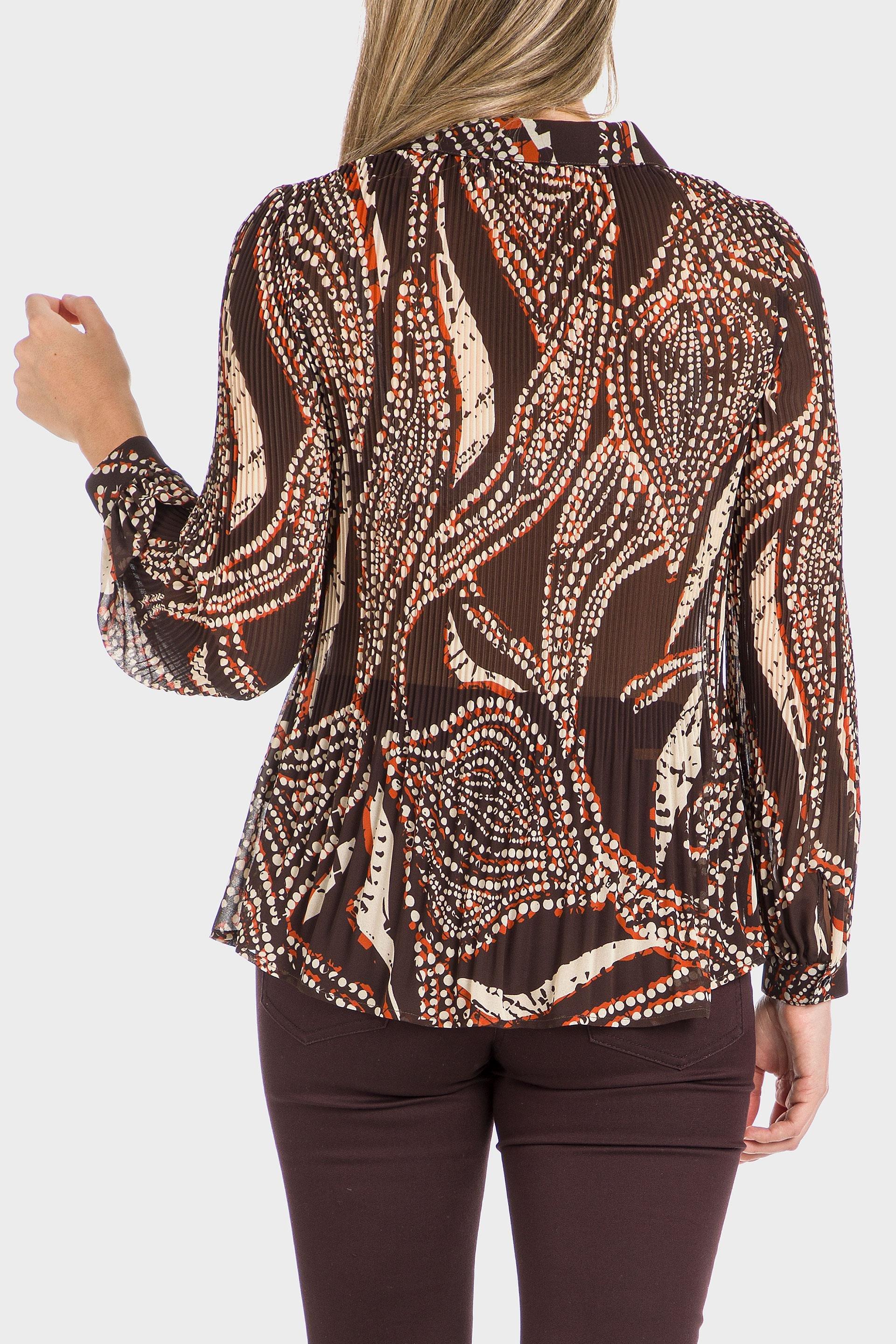 Brown Patterned Shirt, , large image number 4