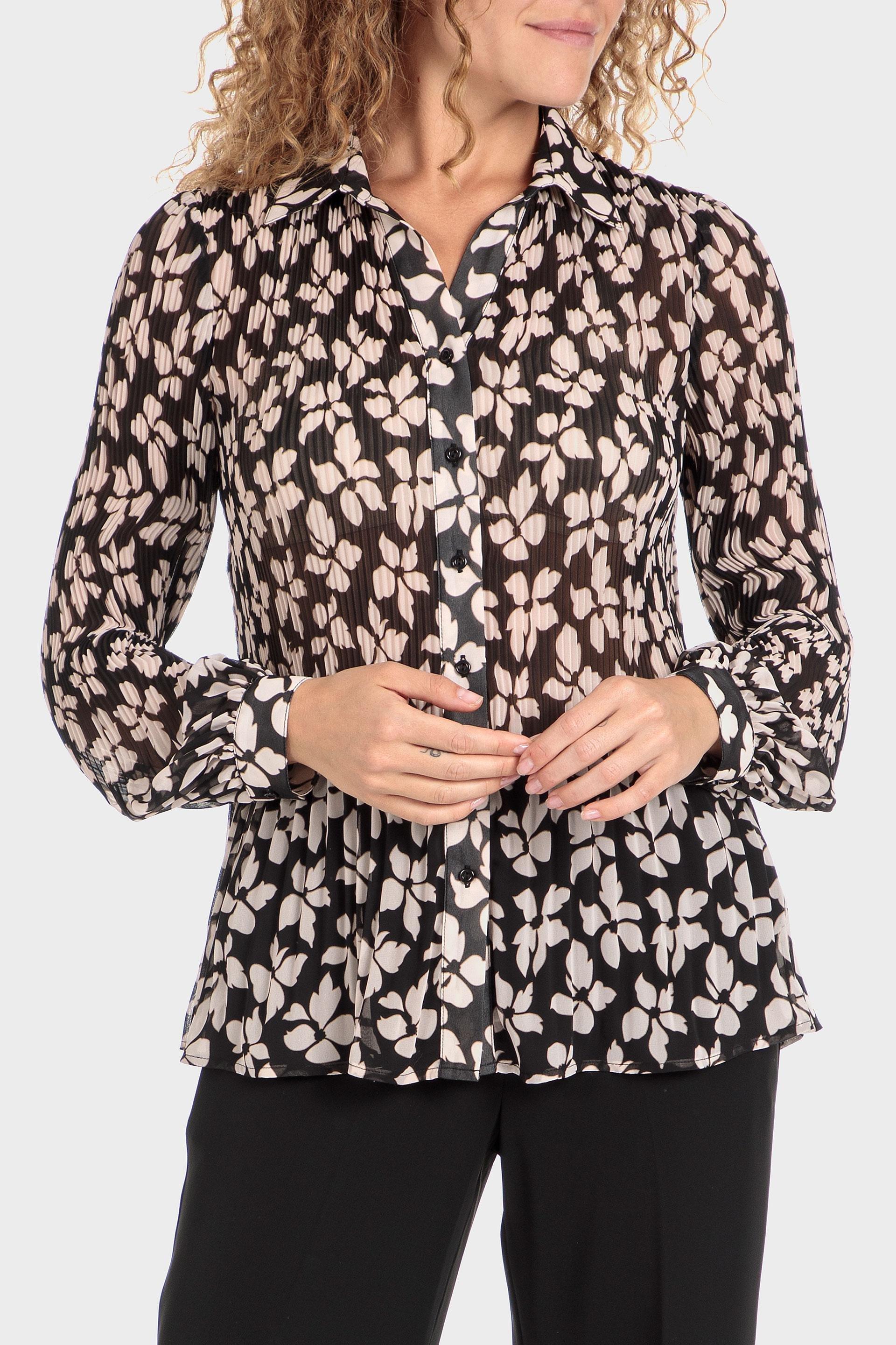 Multicolour Printed Pleated Shirt, , large image number 1