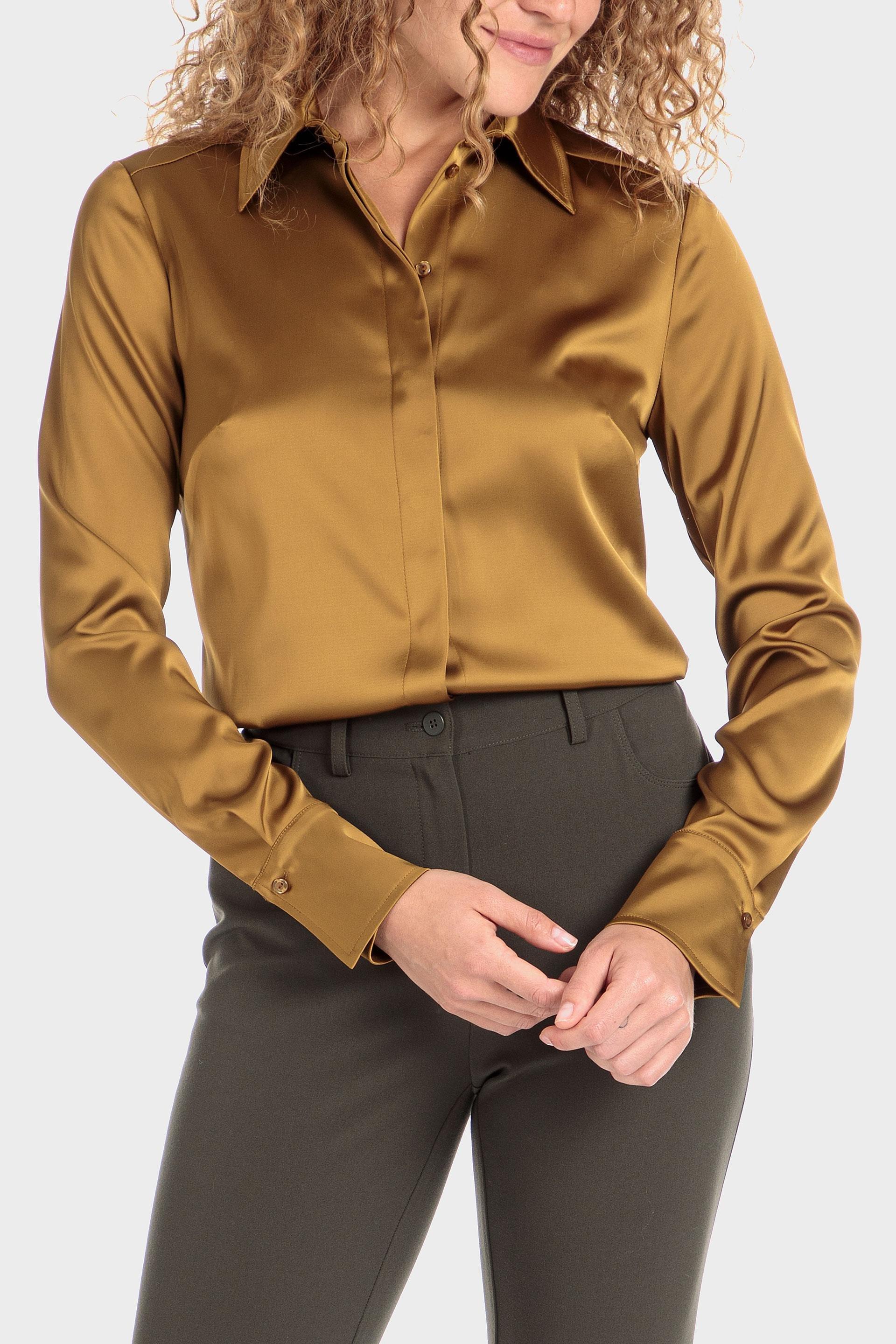 Brown Silk Shirt, , large image number 5