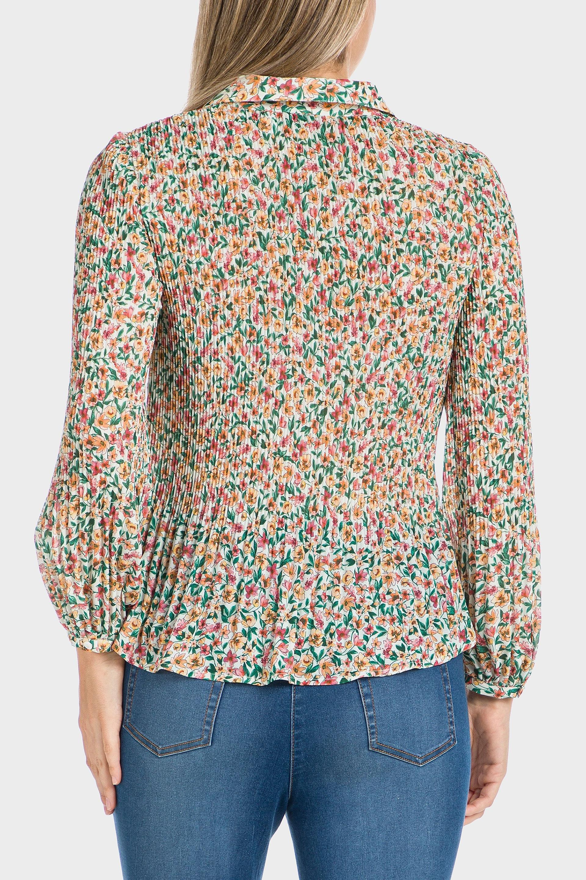Multicolour Floral Pleated Shirt, , large image number 2
