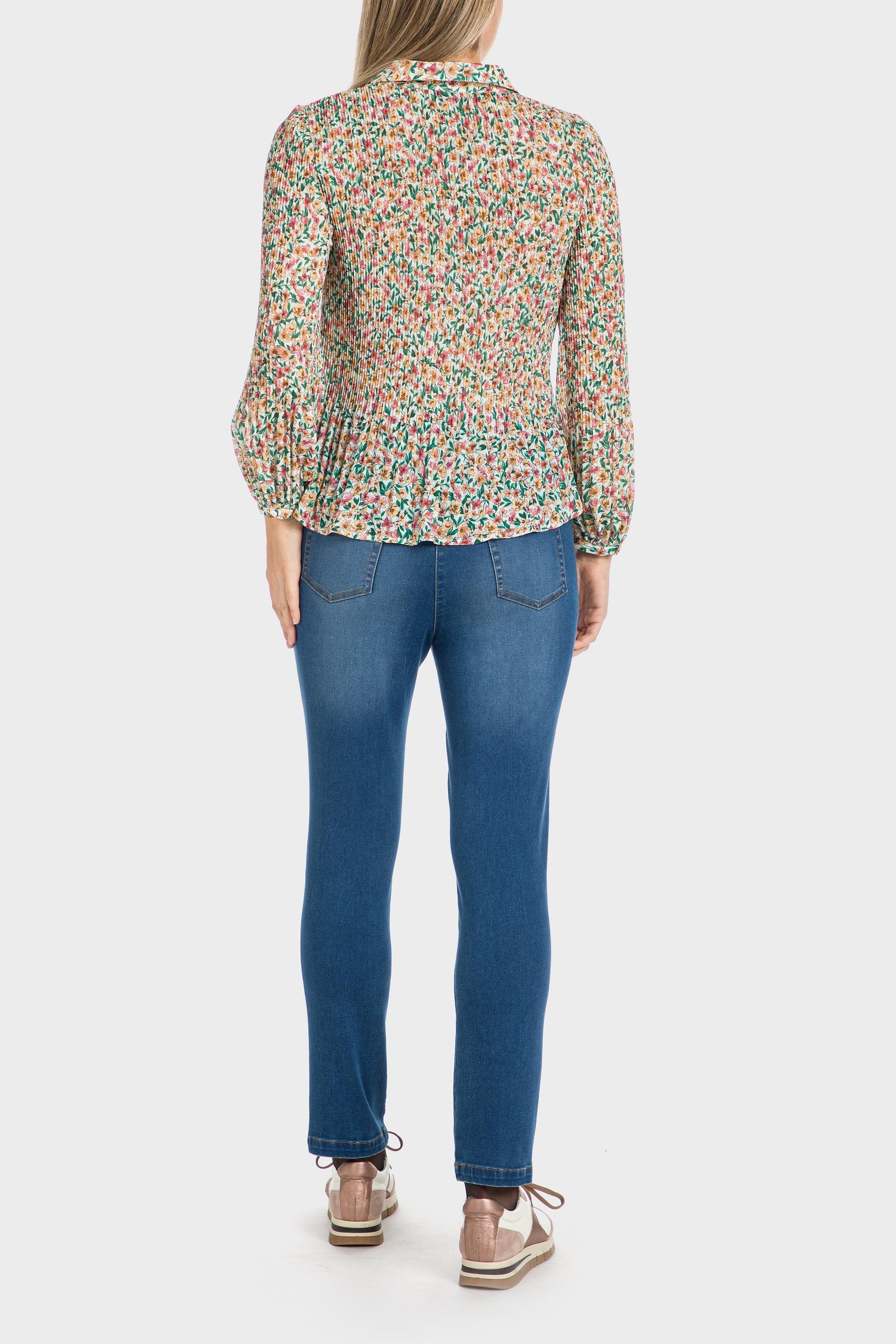 Multicolour Floral Pleated Shirt, , large image number 3