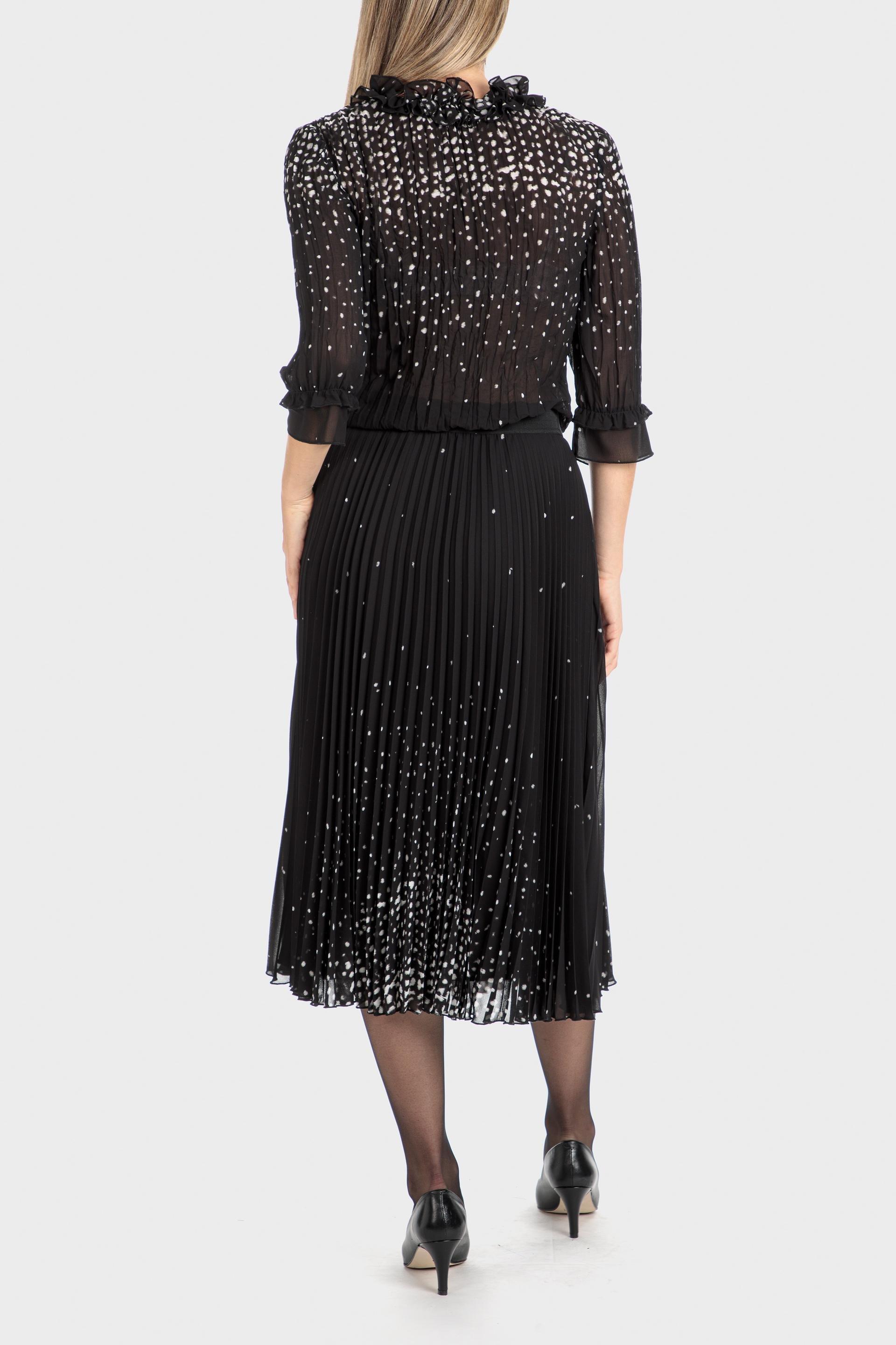 Black Pleated Shirt, Black, large image number 2