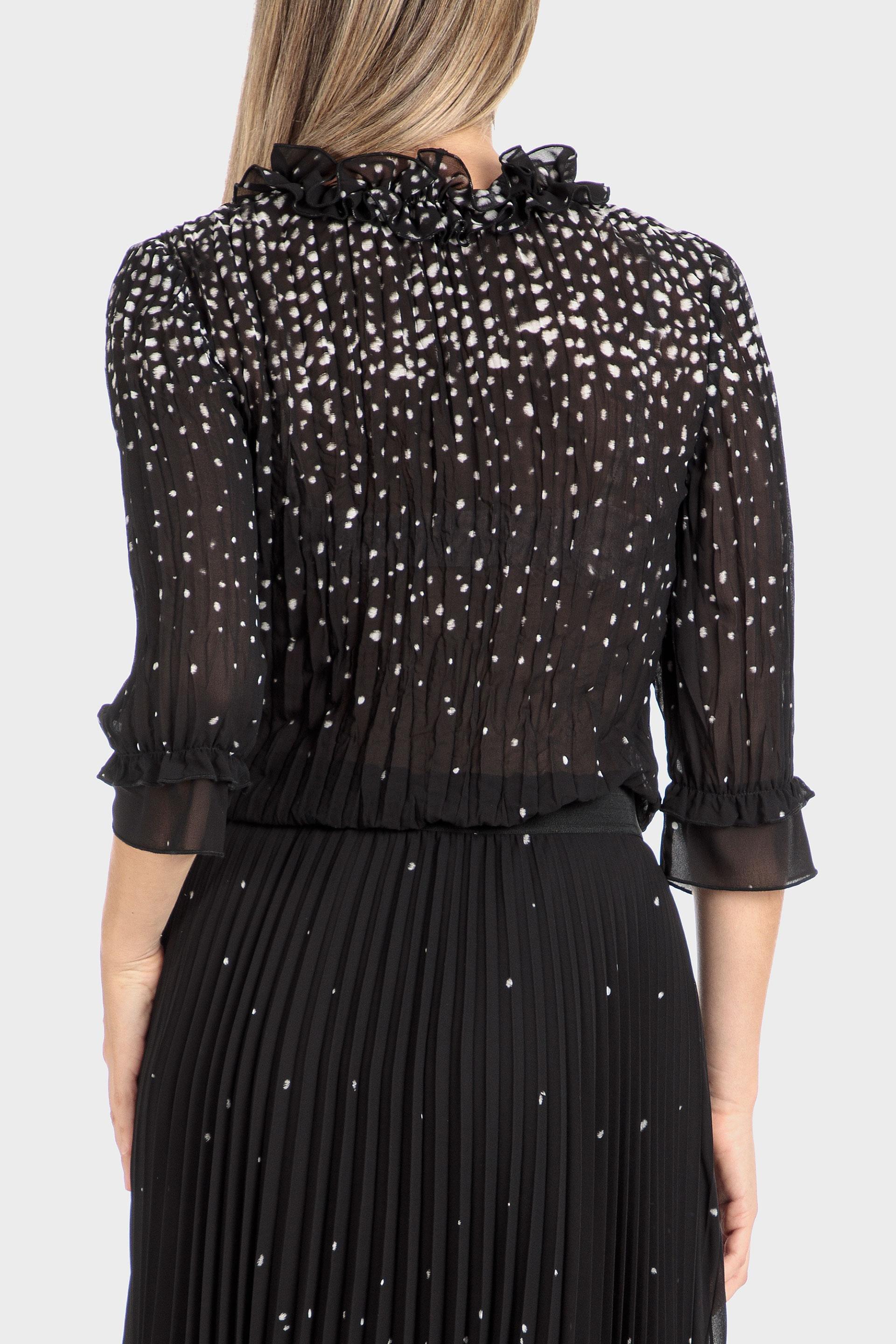 Black Pleated Shirt, Black, large image number 3