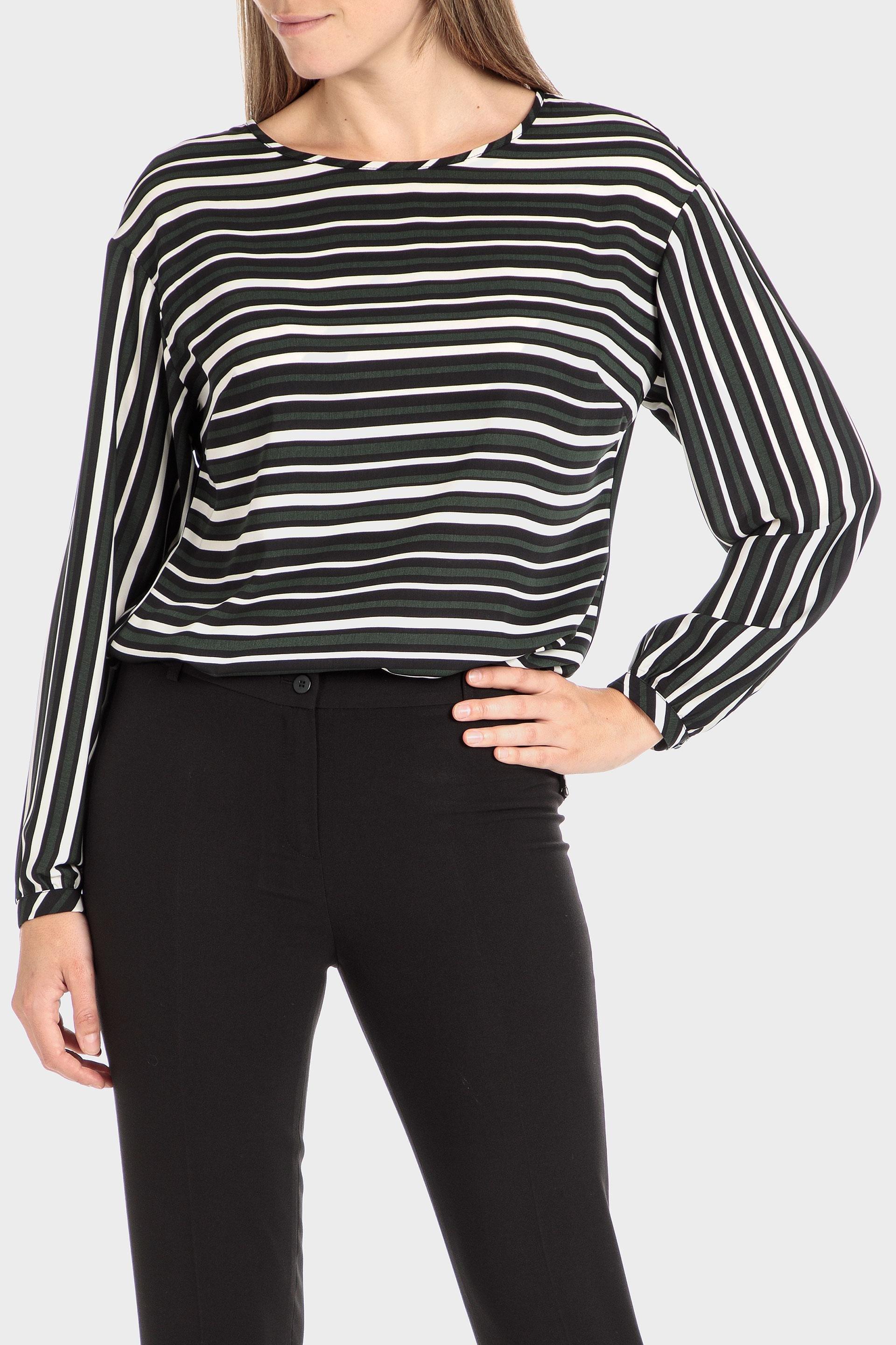 Green Striped Blouse, , large image number 1