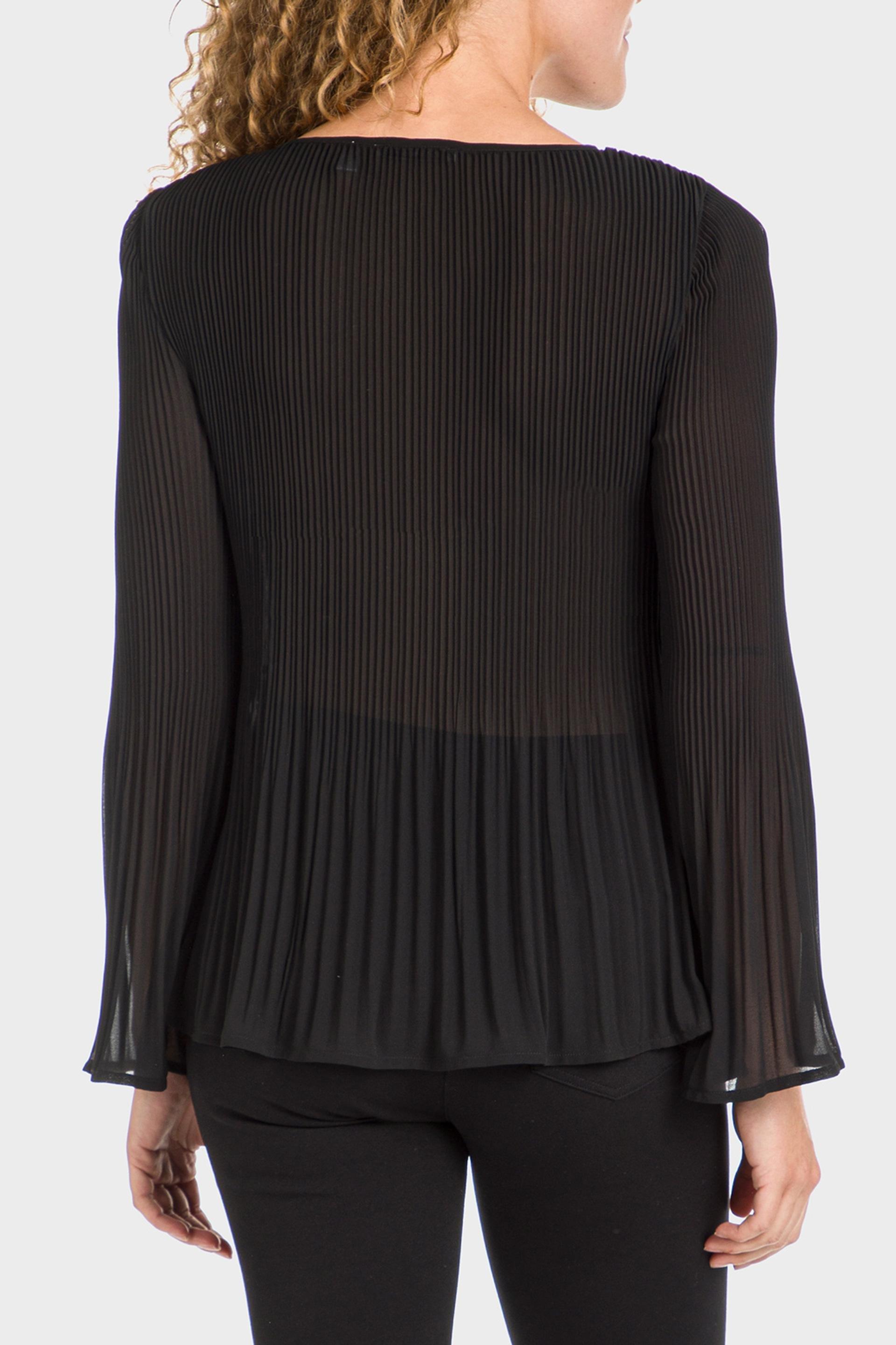 Black Pleated Blouse, , large image number 2