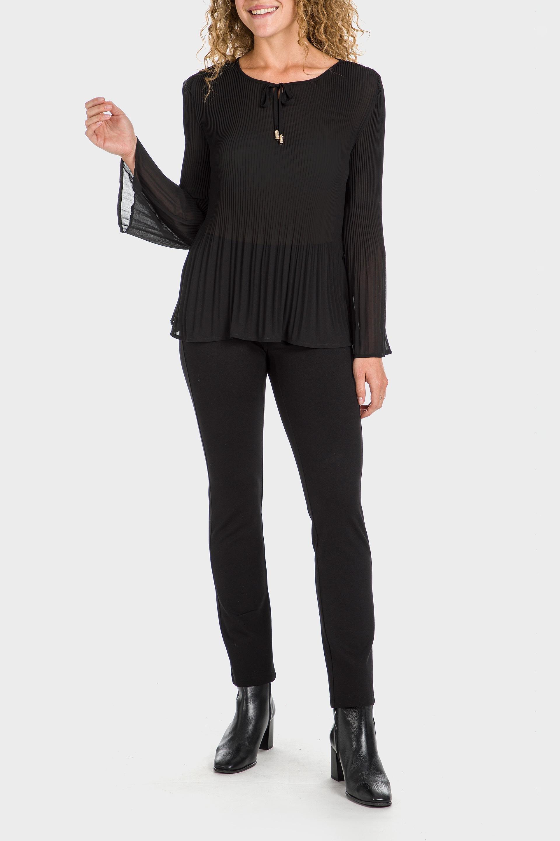 Black Pleated Blouse, , large image number 4