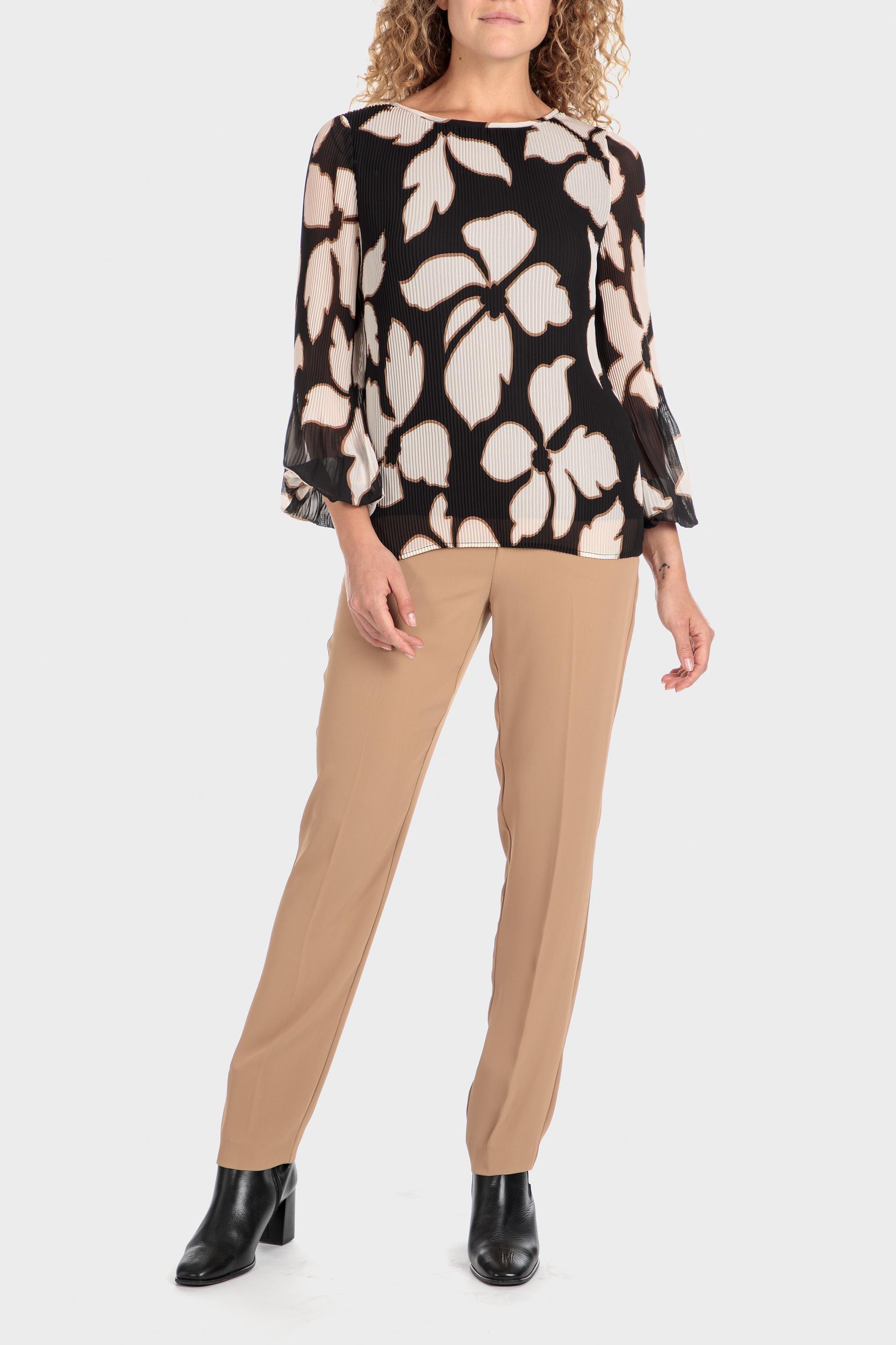 Multicolour Pleated Printed Blouse, , large image number 1