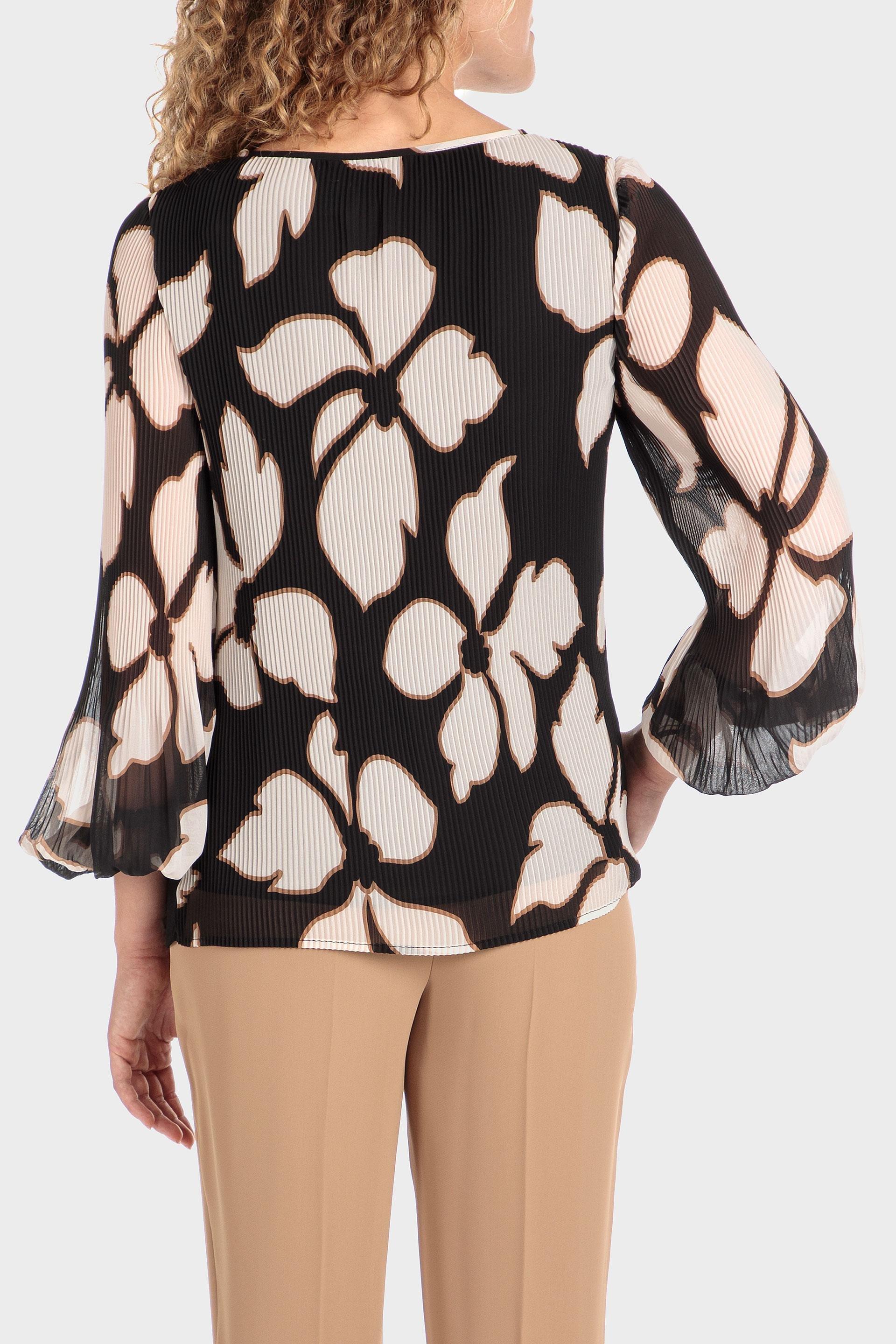 Multicolour Pleated Printed Blouse, , large image number 2