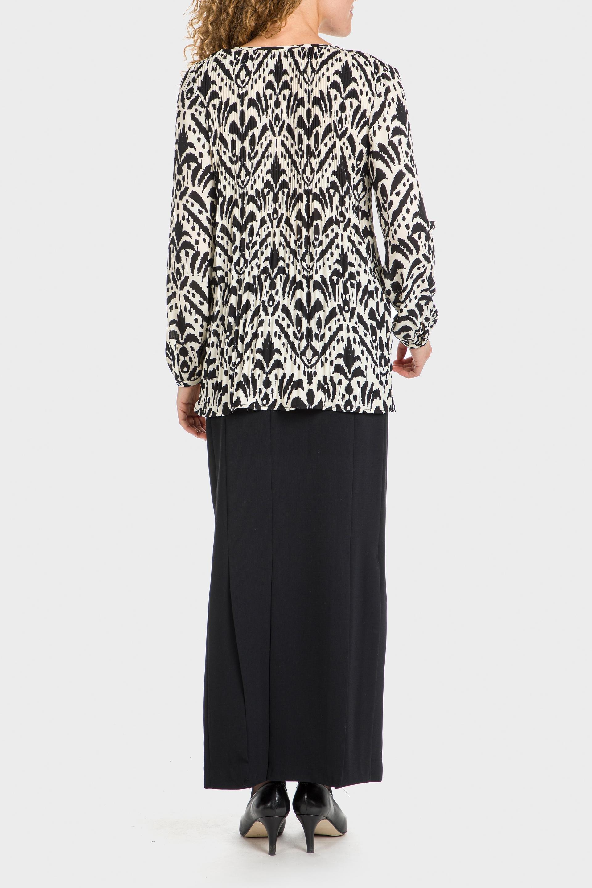 White Pleated Loose Blouse, , large image number 3