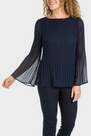 Punt Roma - Navy Pleated Blouse