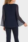 Punt Roma - Navy Pleated Blouse