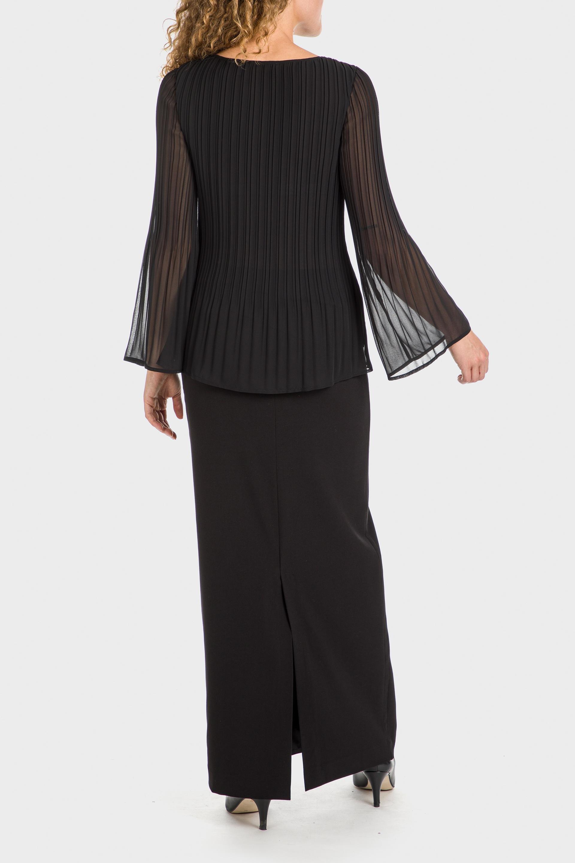 Black Pleated Blouse, , large image number 6