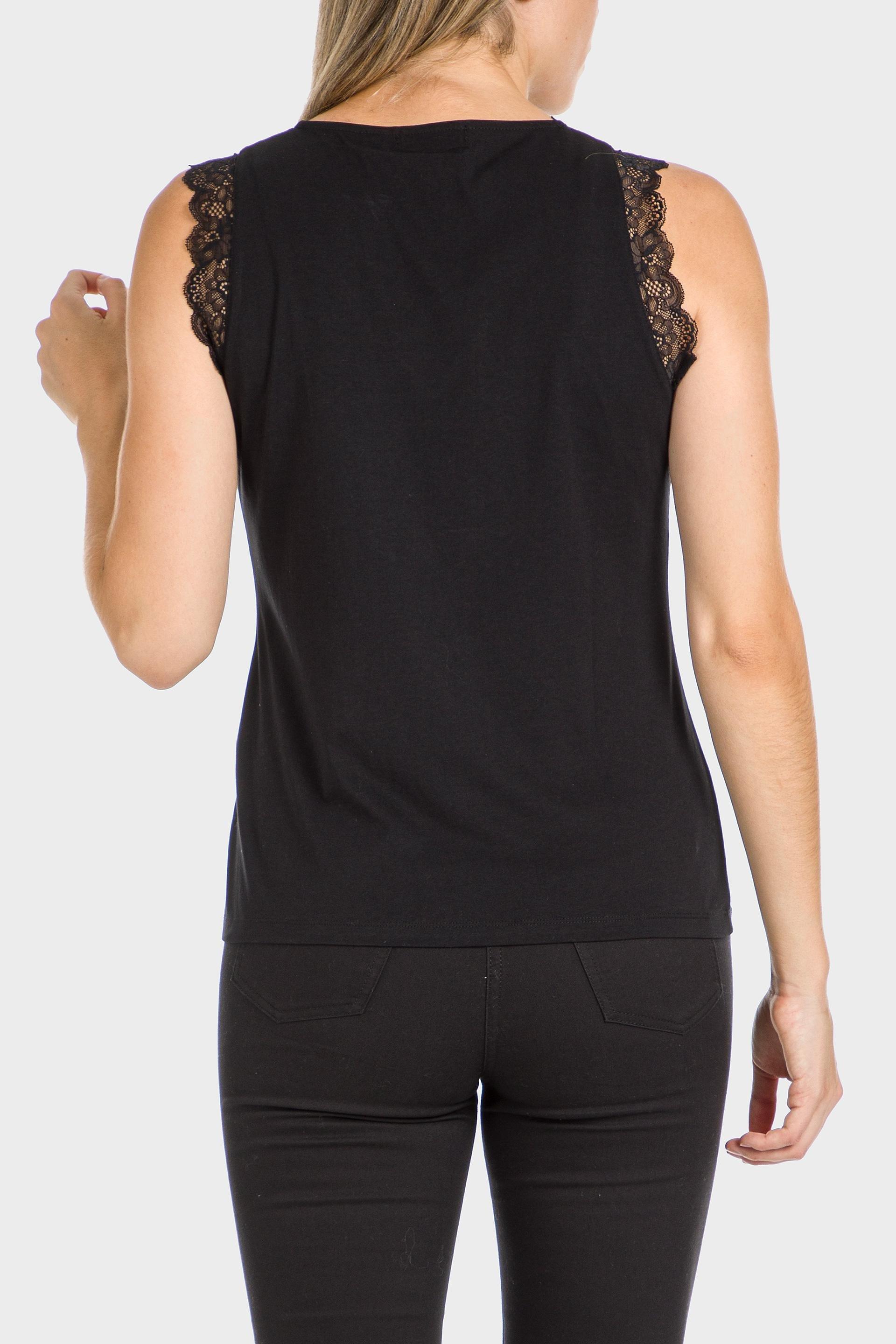 Black Lace Tank Top, , large image number 3