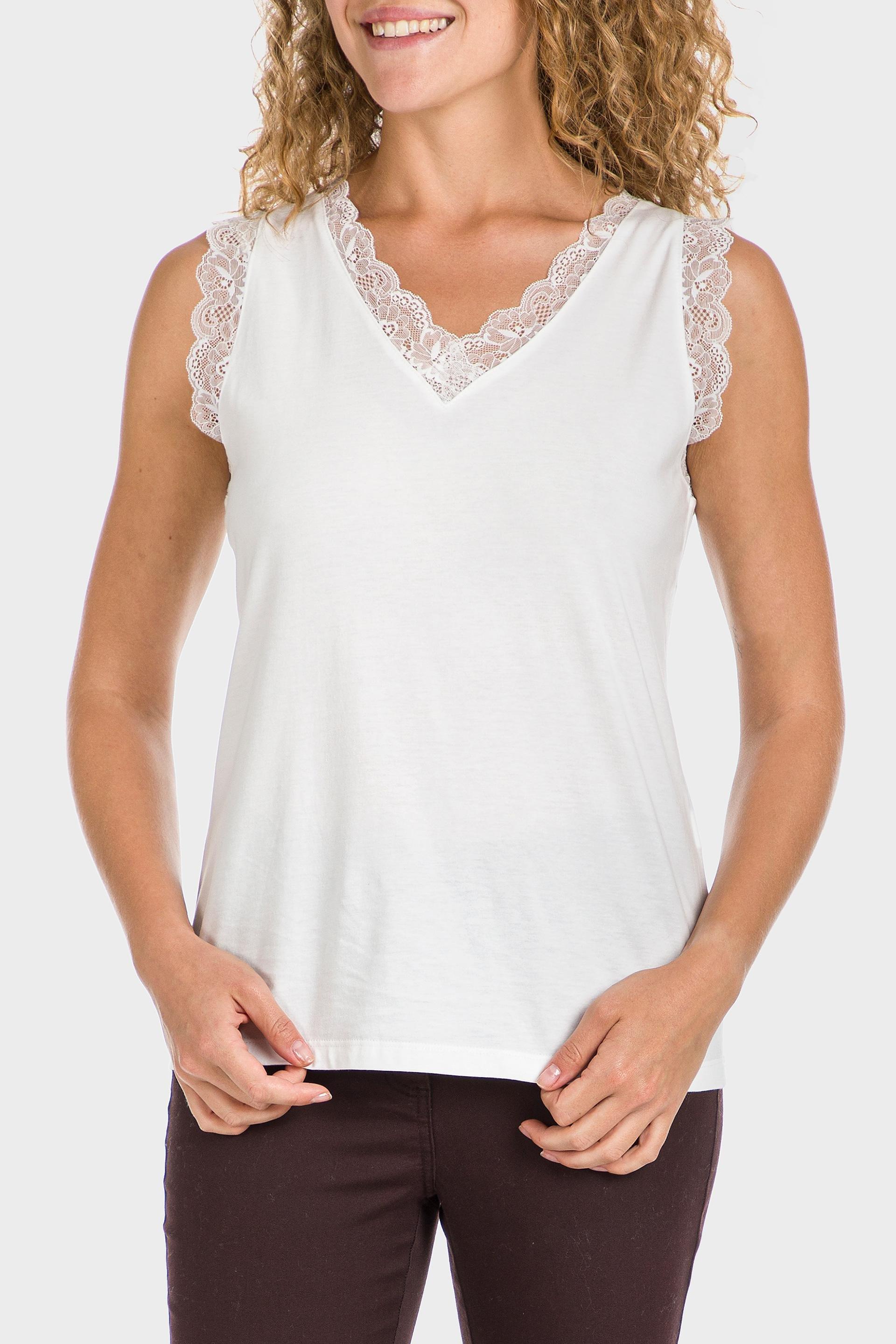 White Lace Tank Top, , large image number 1