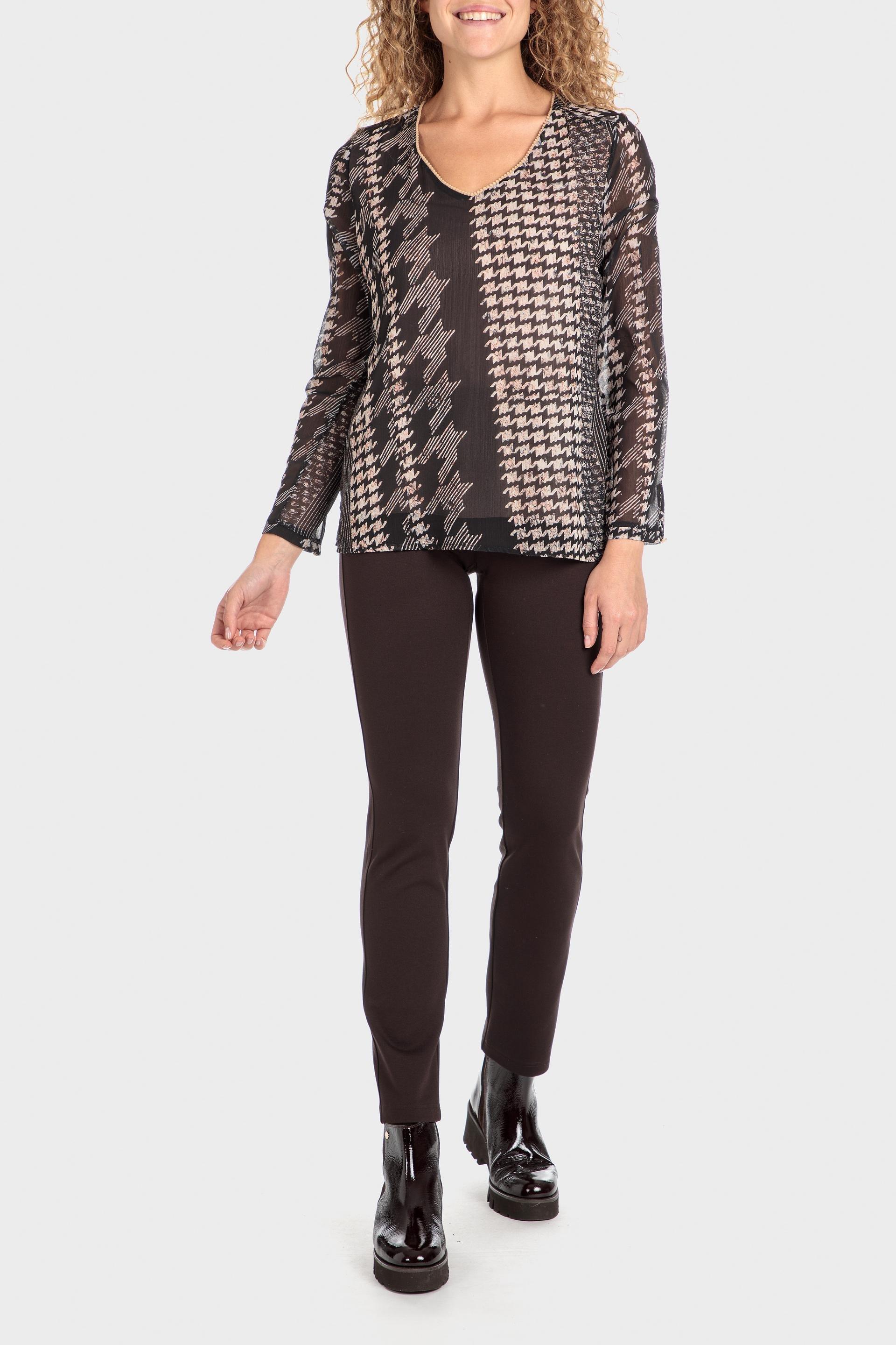 Multicolour Houndstooth T-Shirt, , large image number 1