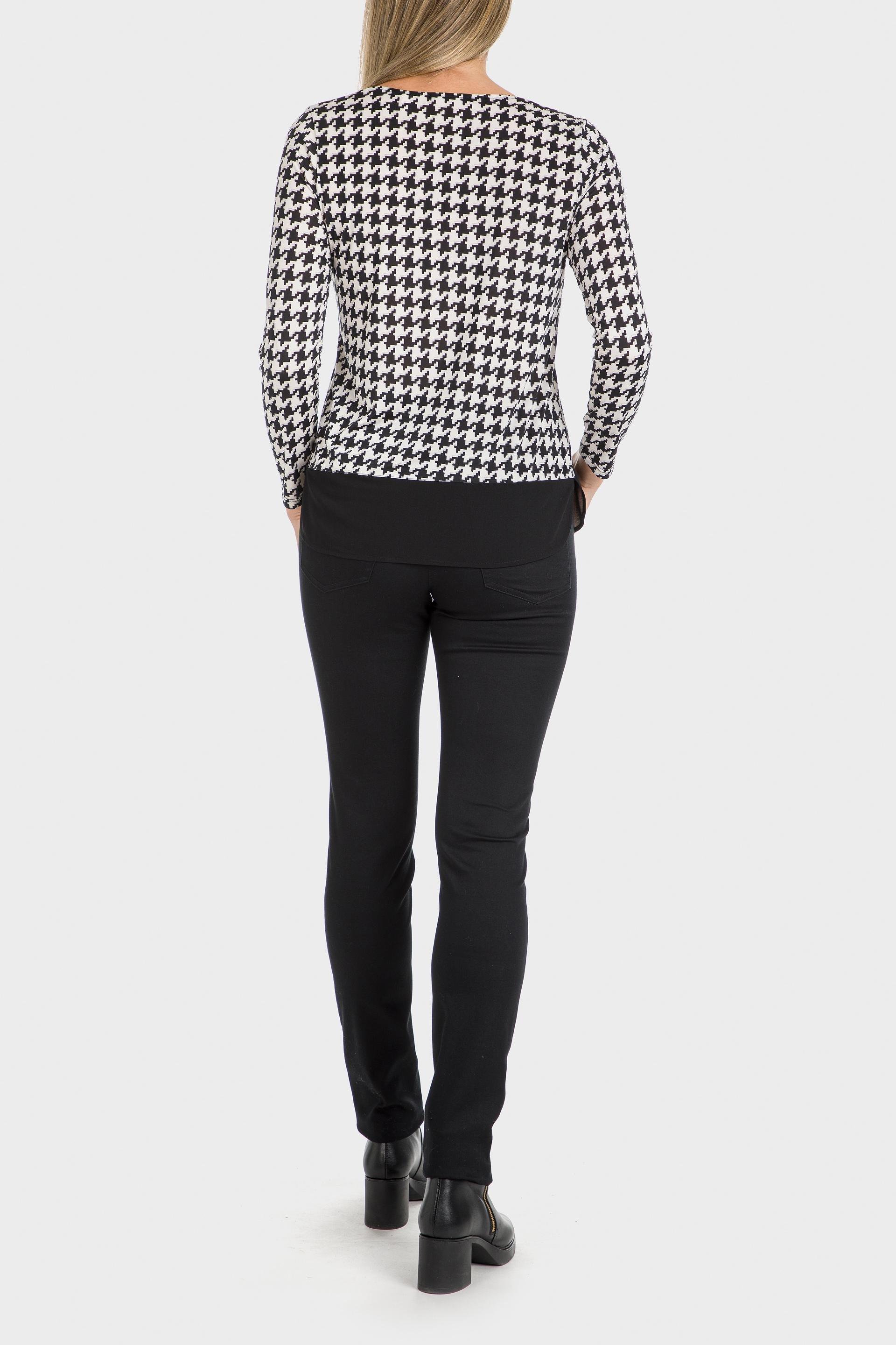 White Houndstooth Blouse, , large image number 2