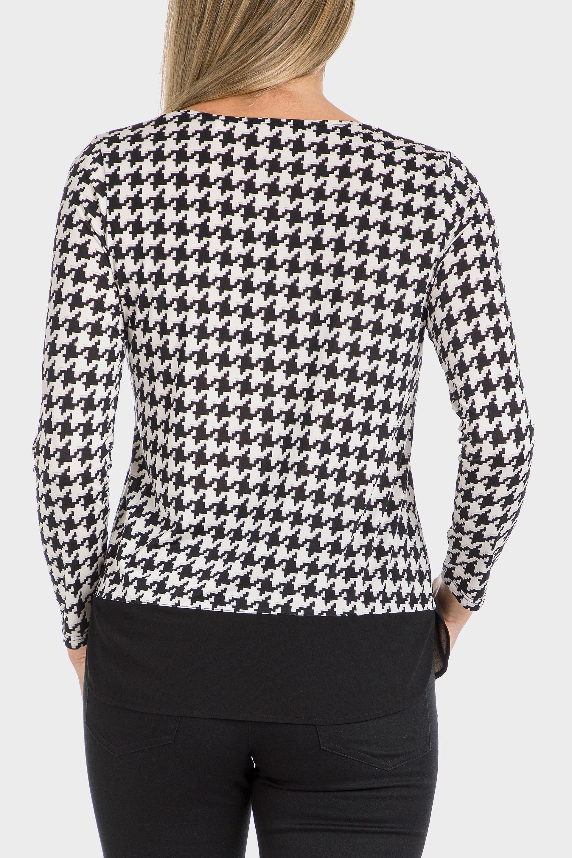 White Houndstooth Blouse, , large image number 5